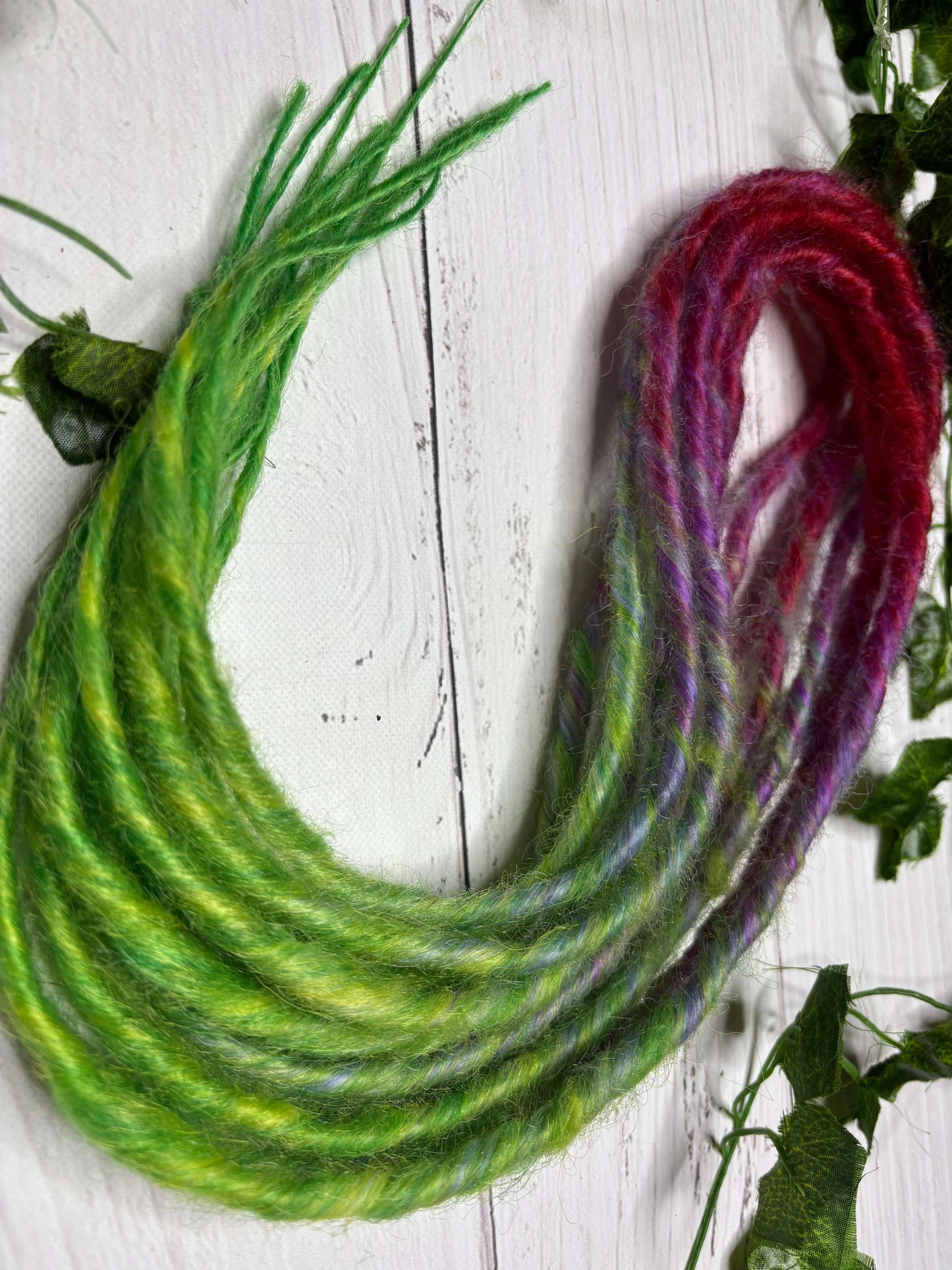 Set of 7, 52-59cm Watermelon Rainbow Twisted Synthetic Extensions (only available for online purchase)