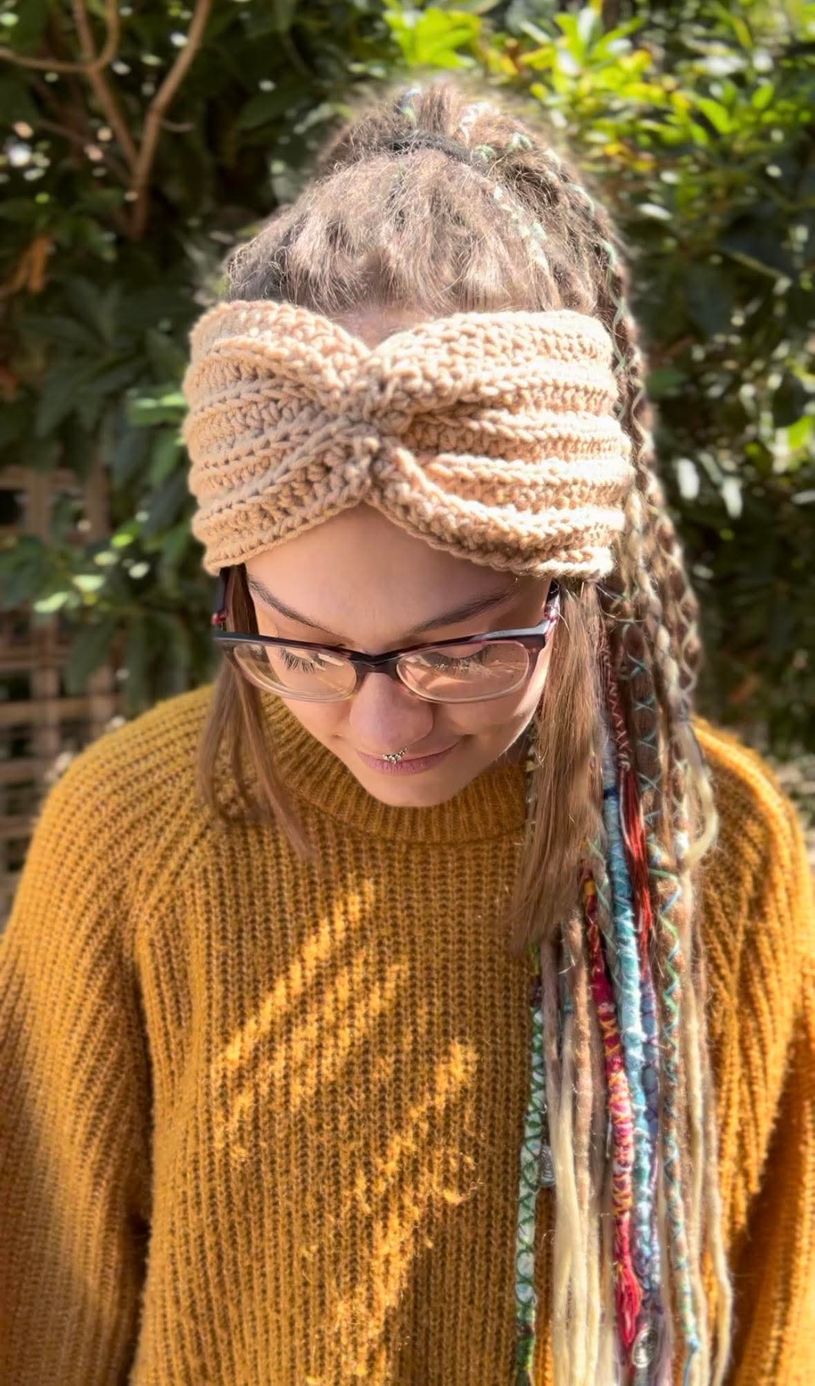 Tan Handmade Headband