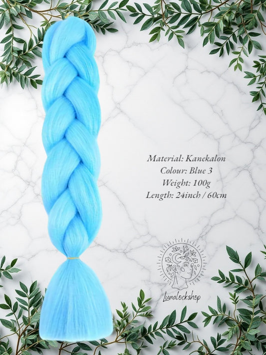 Blue 3 Kanekalon Synthetic Hair 60cm 100g (only available for online purchase)