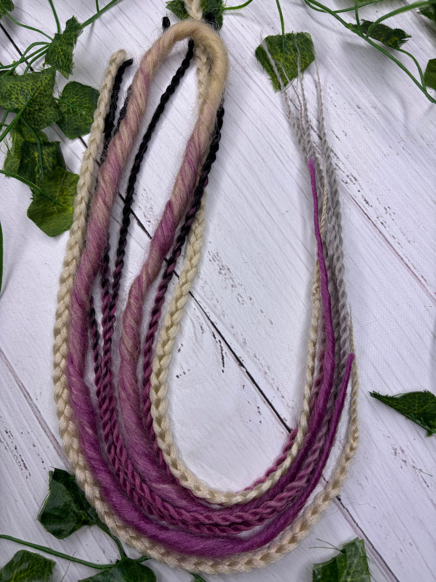 Set of 7, 49-64cm Purple Blend Synthetic Extensions
