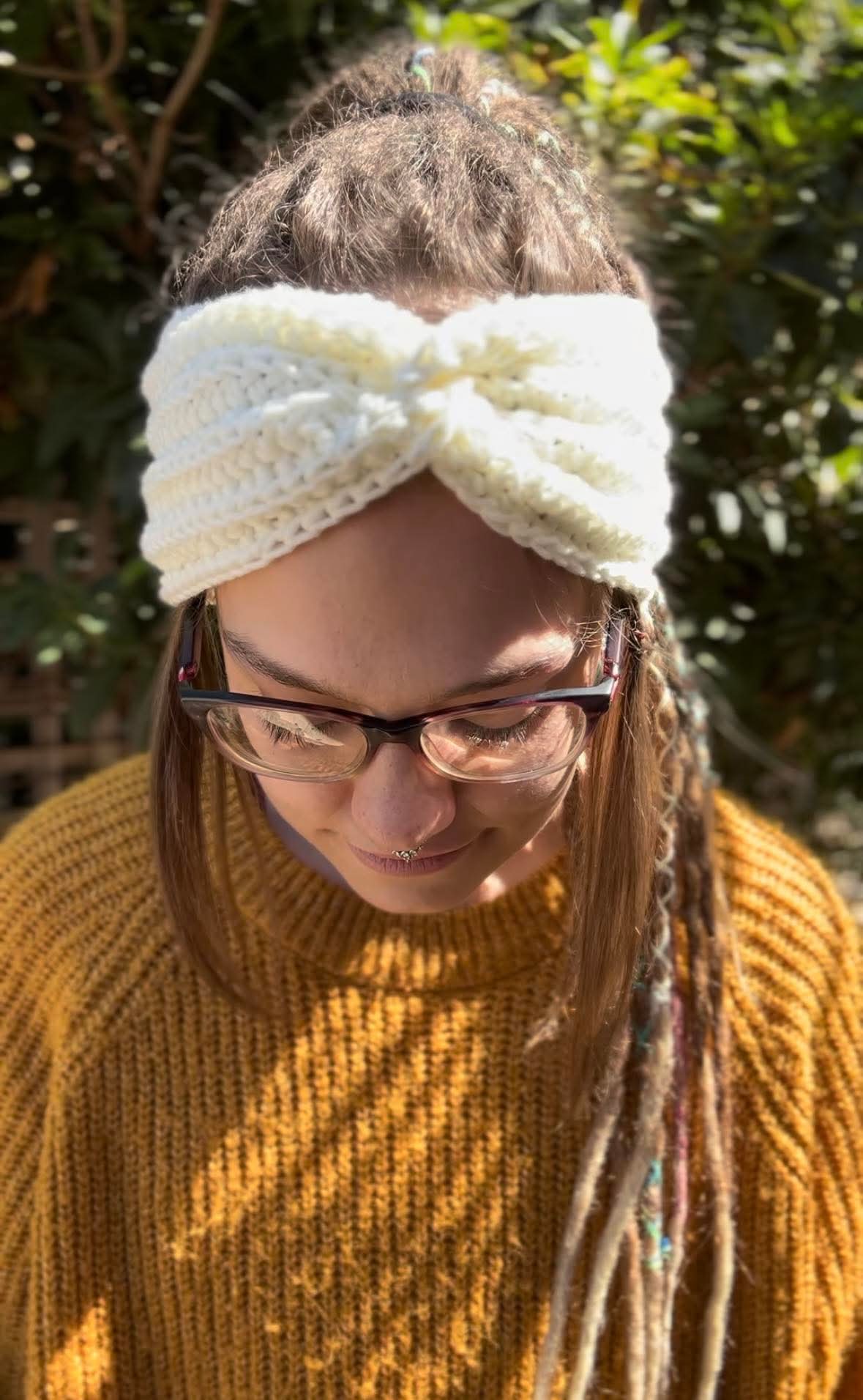 Cream White Handmade Headband