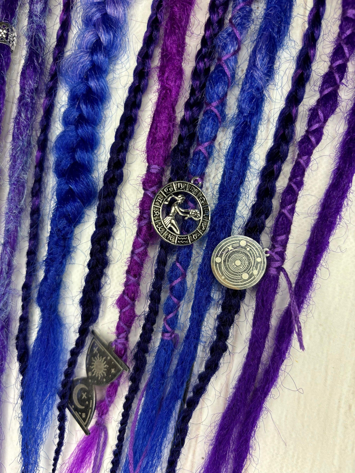 Set of 9, 58-64cm Deep Purple Blend Synthetic Extensions