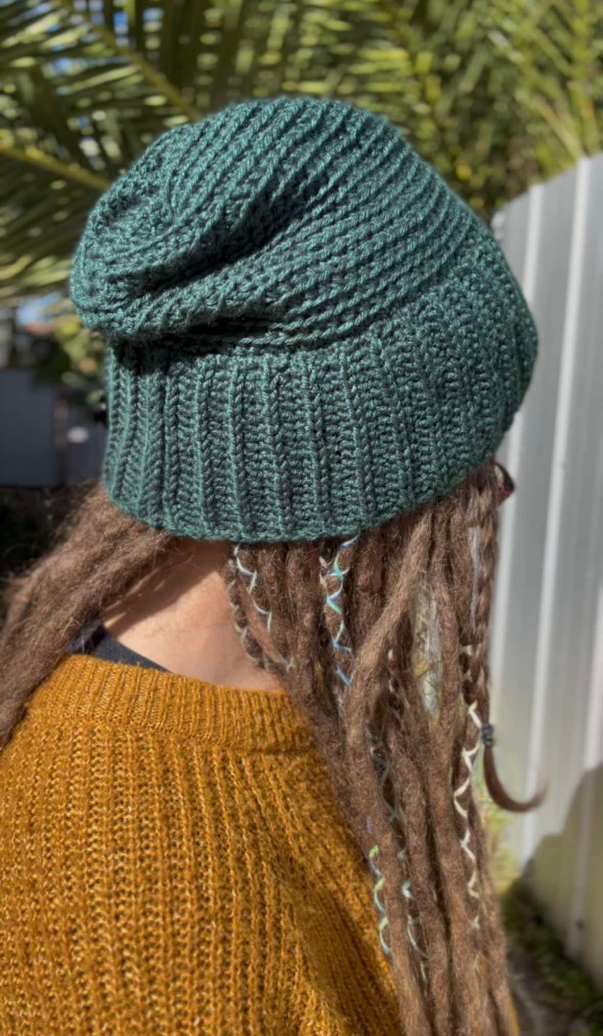Dark Green Handmade Beanie