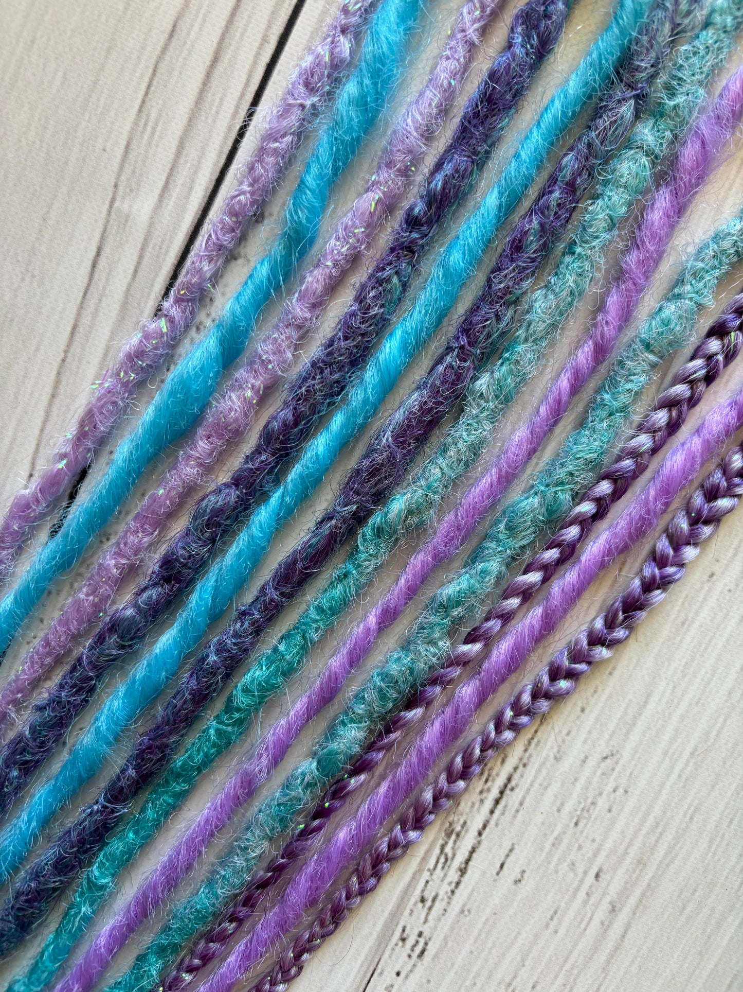 Set of 6 Pastel Fairy Floss Double Ended Dreadlocks