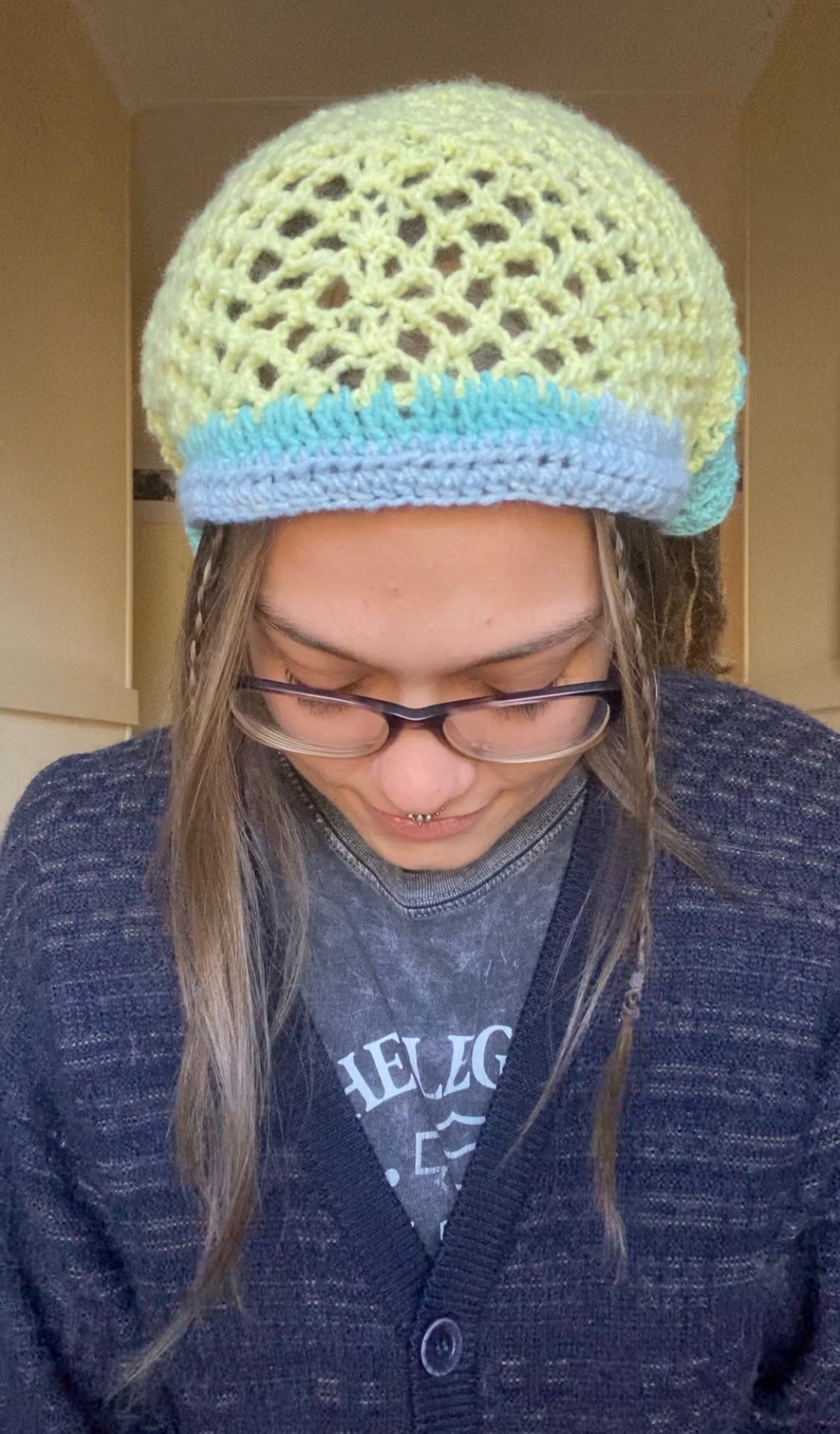 Blue & Yellow Handmade Bandana