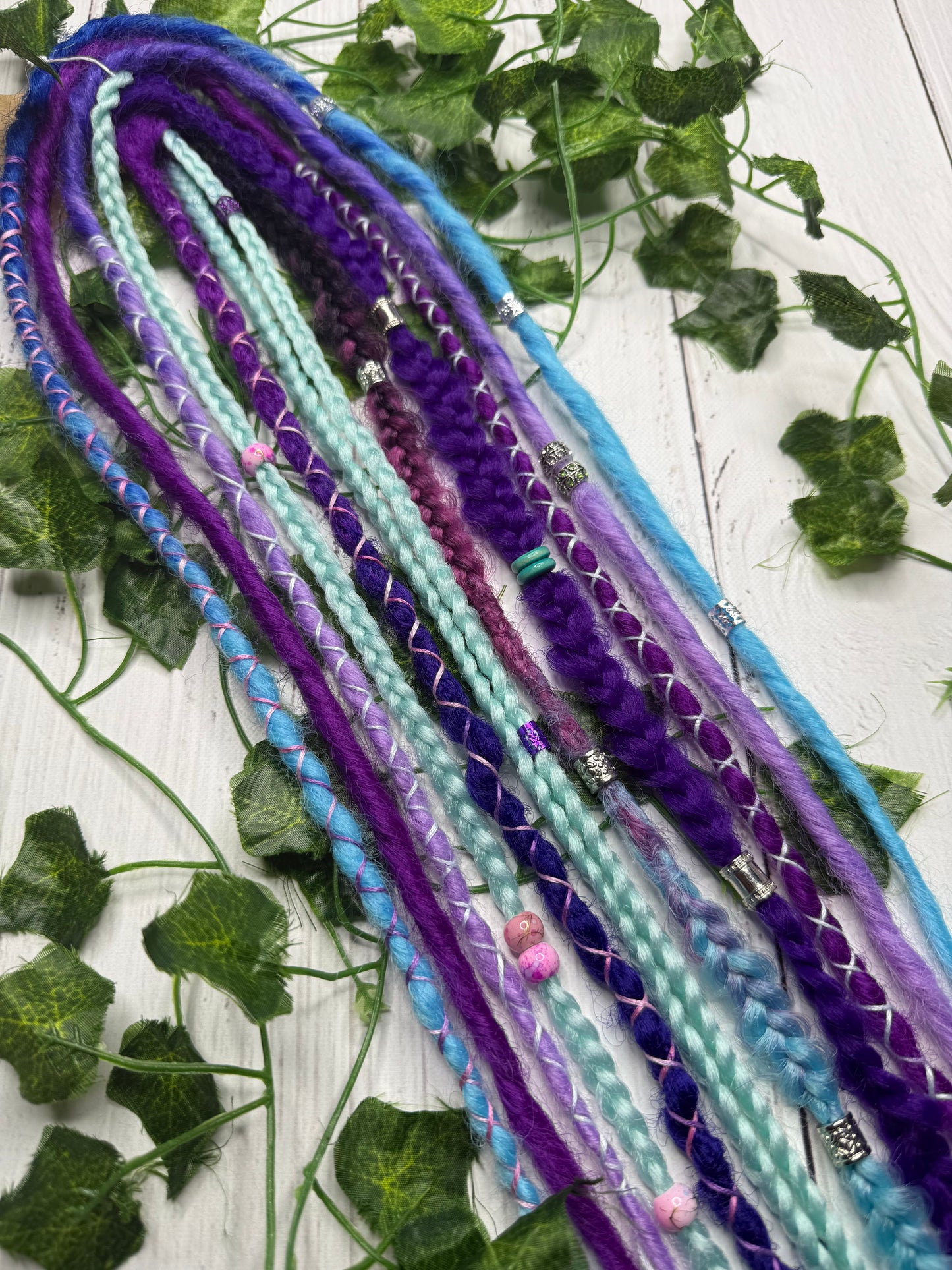 Set of 9 55-62cm Purple Mermaid Extensions (only available for online purchase)