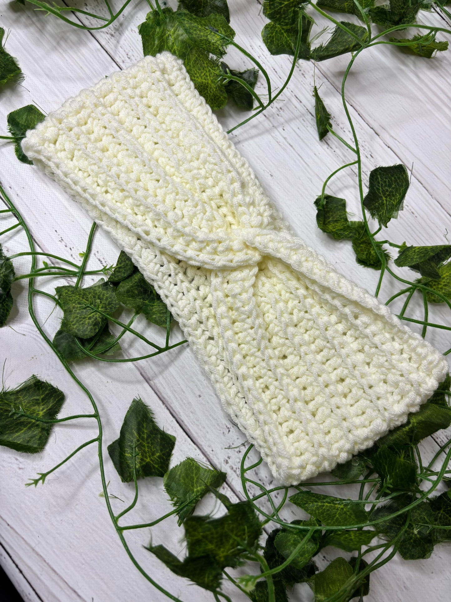 Cream White Handmade Headband