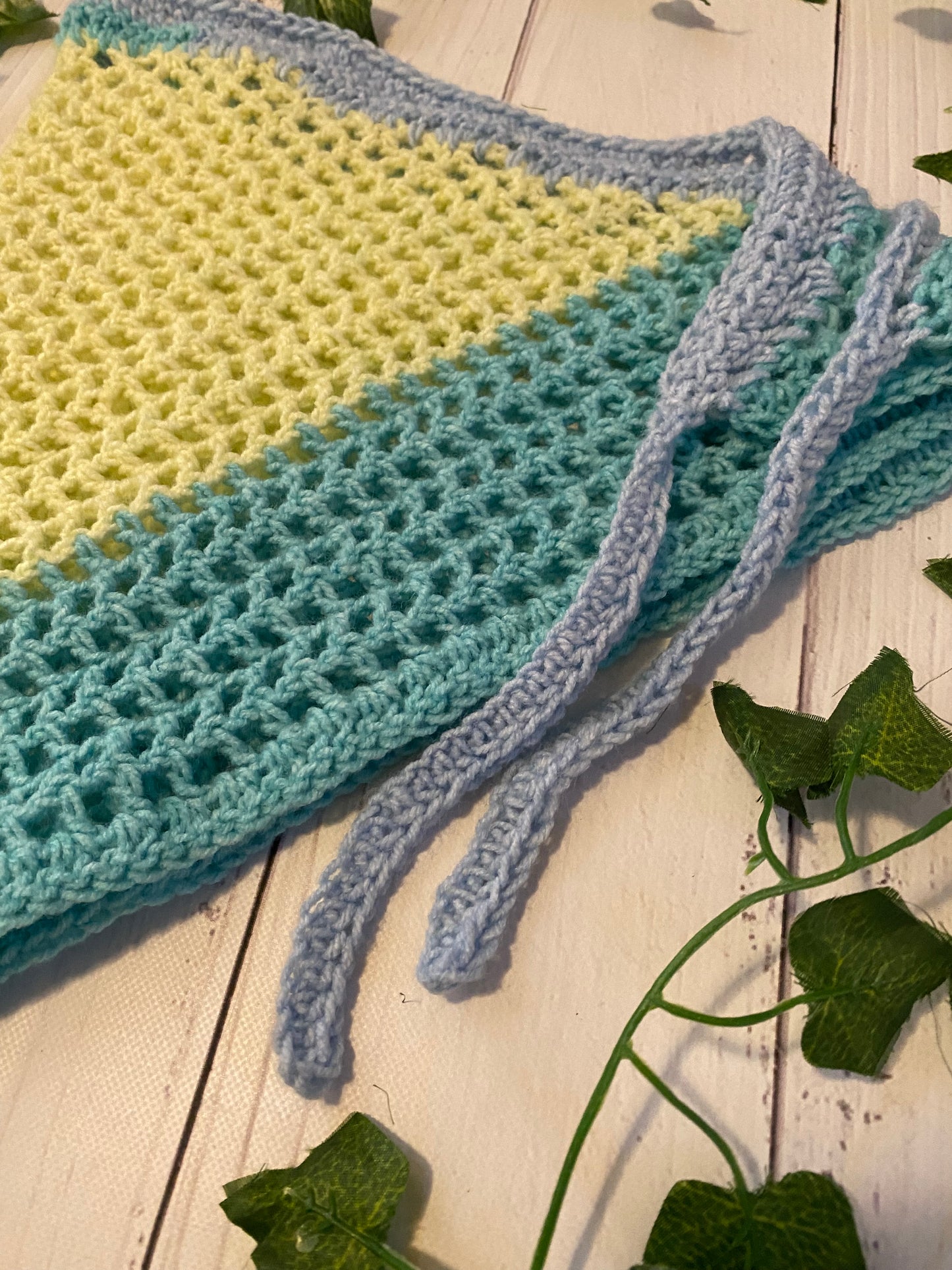 Blue & Yellow Handmade Bandana