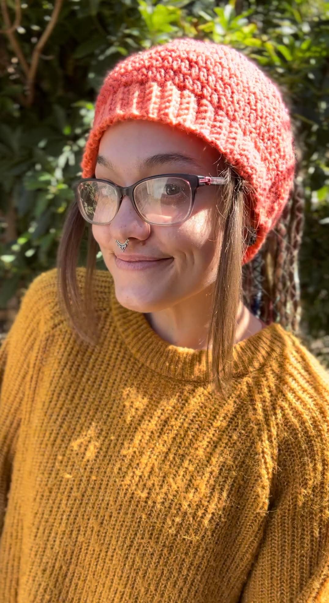 Autumn Blend Handmade Beanie With Hole