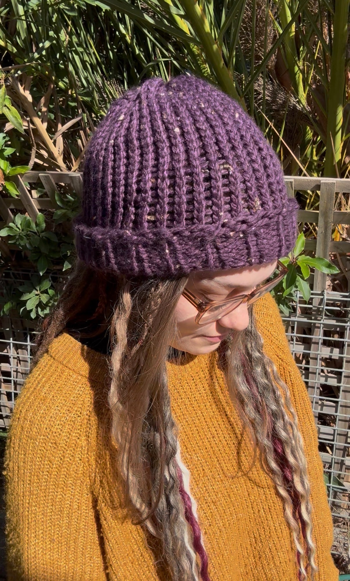 Purple Speckled Beanie