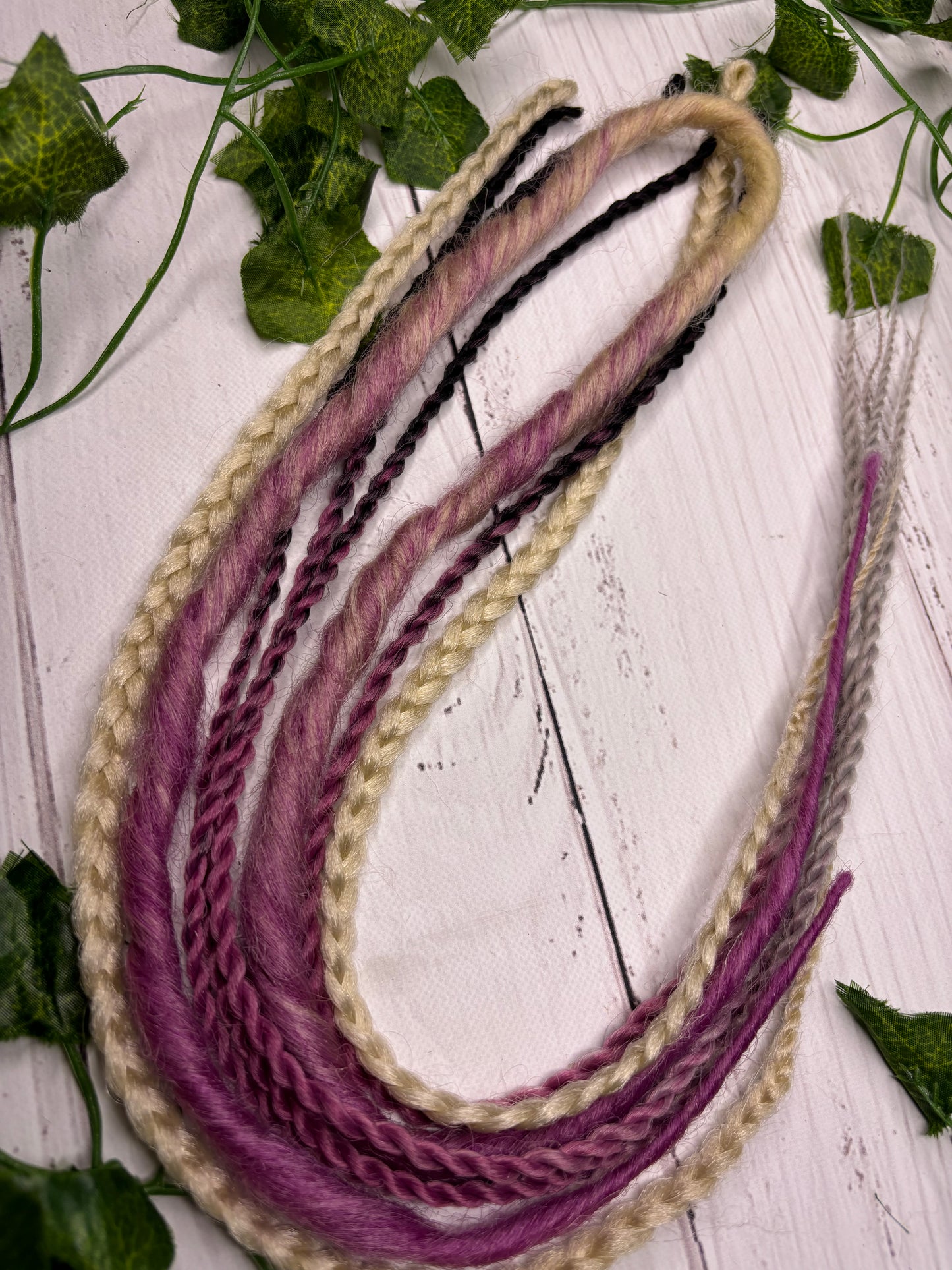 Set of 7, 49-64cm Purple Blend Synthetic Extensions