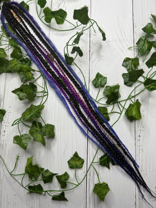 Set of 6, 51-63cm Deep Purple Blend Synthetic Extensions (only available for online purchase)