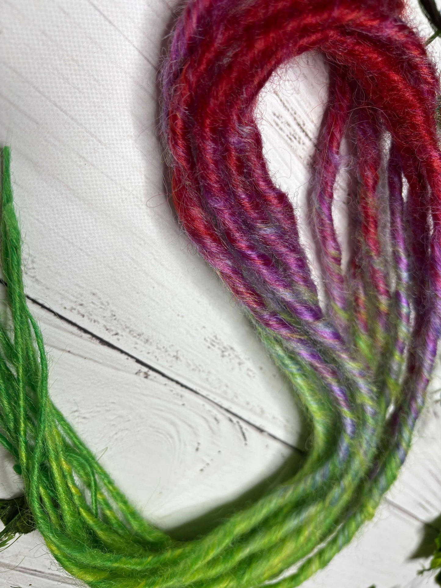 Set of 7, 52-59cm Watermelon Rainbow Twisted Synthetic Extensions (only available for online purchase)