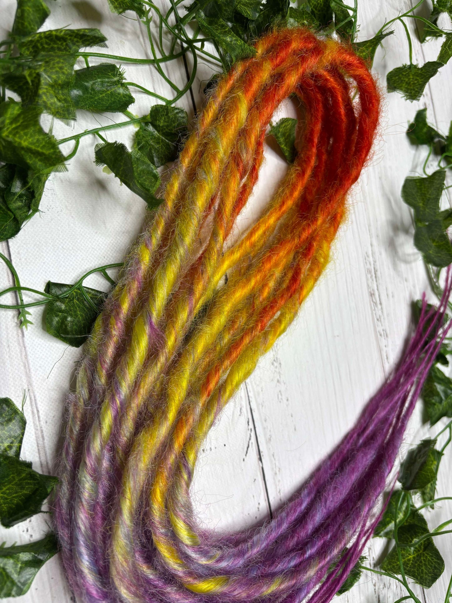 Set of 8, 52-56cm Rainbow Twisted Synthetic Extensions (only available for online purchase)