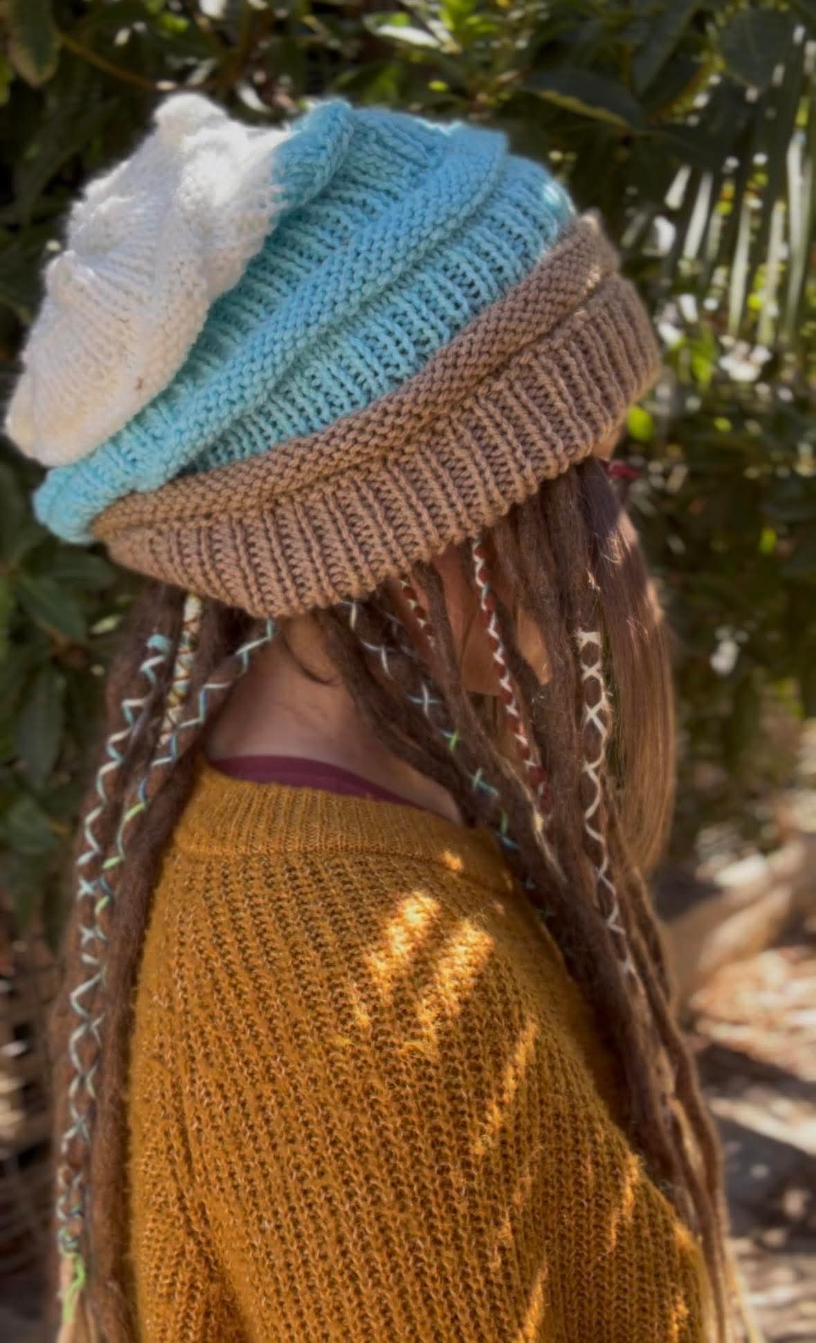 Neutral Blue Handmade Beanie