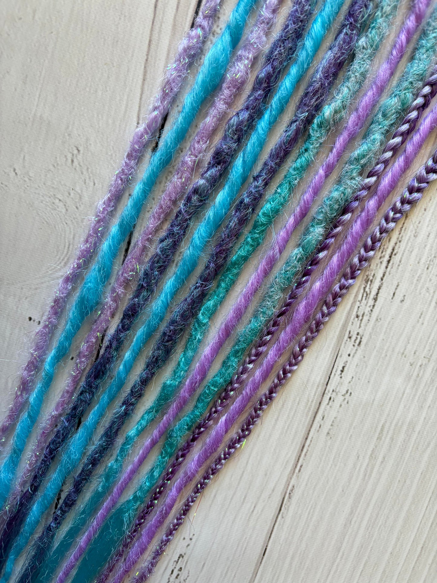 Set of 6 Pastel Fairy Floss Double Ended Dreadlocks
