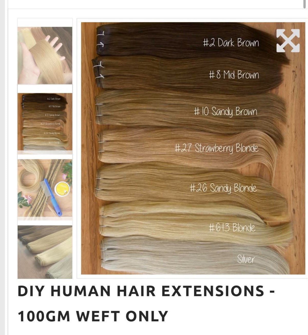 37 Mixed Blonde Human Hair Dreadlock Extensions