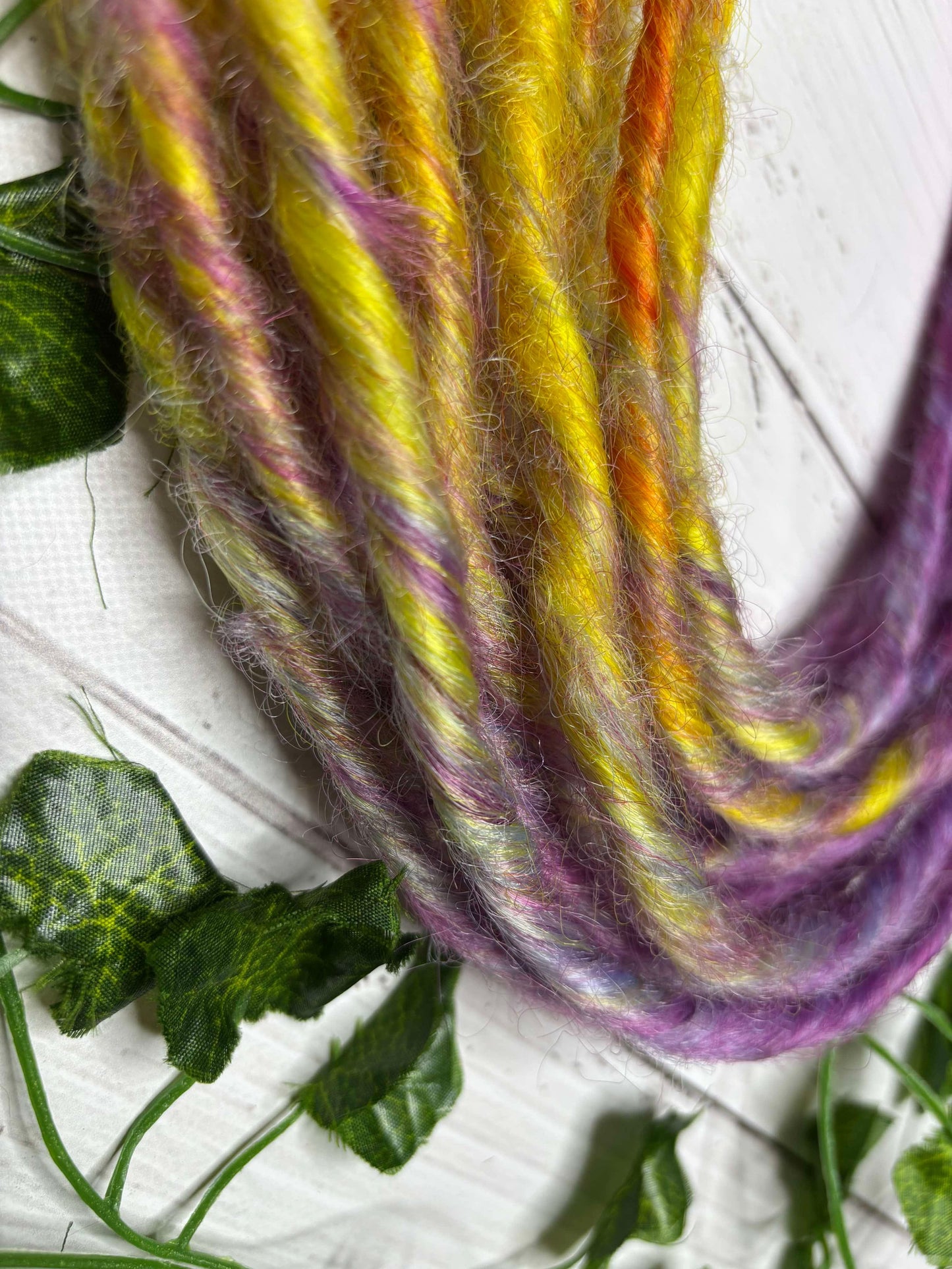 Set of 8, 52-56cm Rainbow Twisted Synthetic Extensions (only available for online purchase)