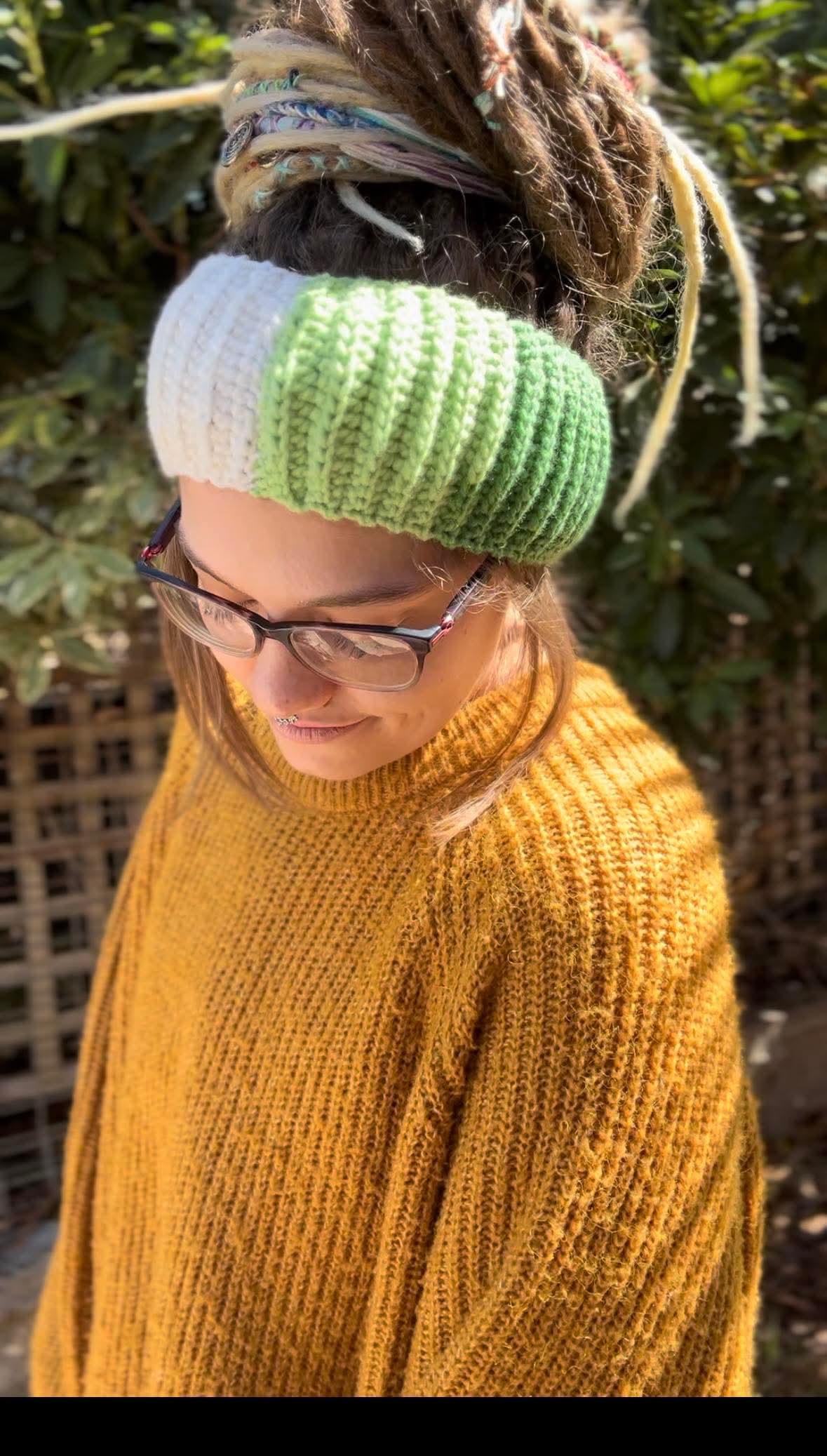 Mixed Green Handmade HeadBand