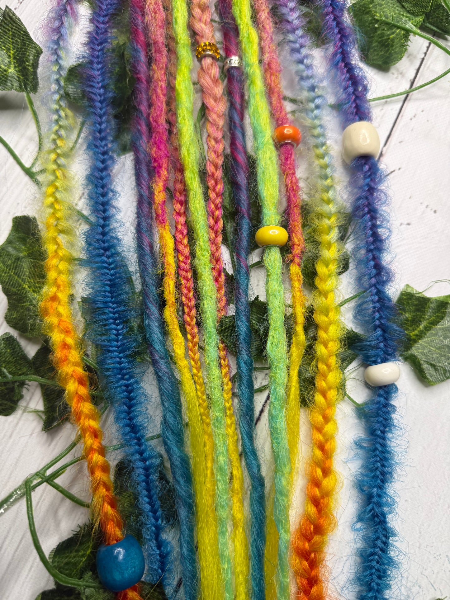 Set of 6, 45-60cm Rainbow Synthetic Extensions