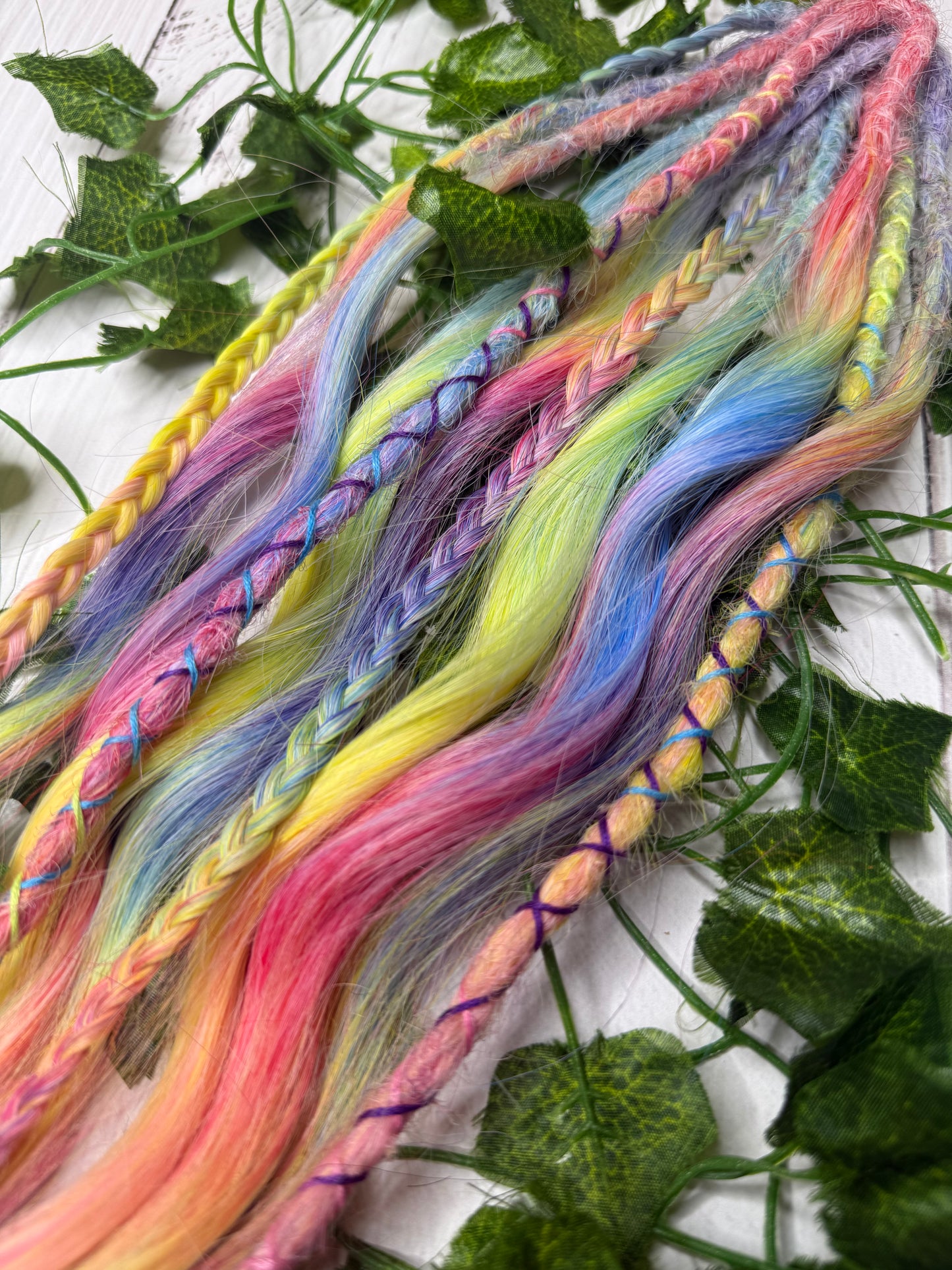 Set of 6, 51-58cm Candy Eclipse Mixed Texture Synthetic Extensions