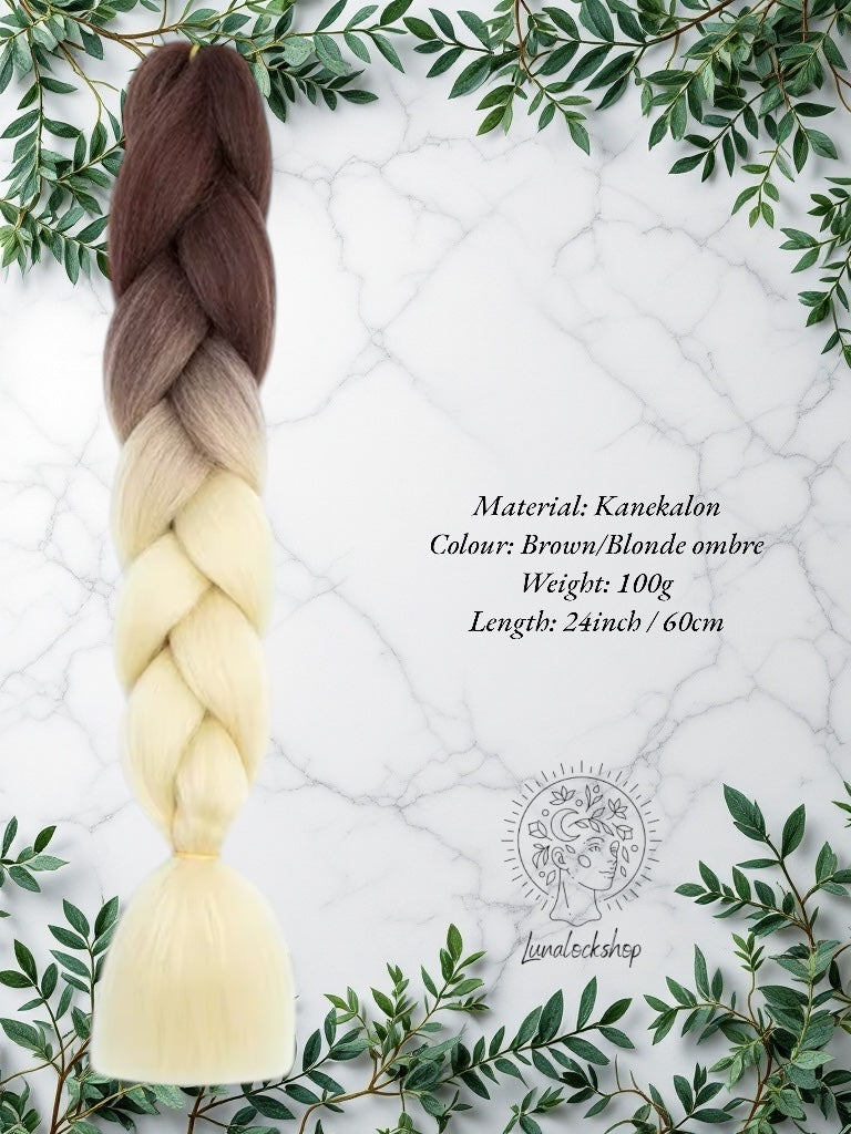 Blonde/brown ombre Kanekalon Synthetic Hair 60cm 100g (only available for online purchase)