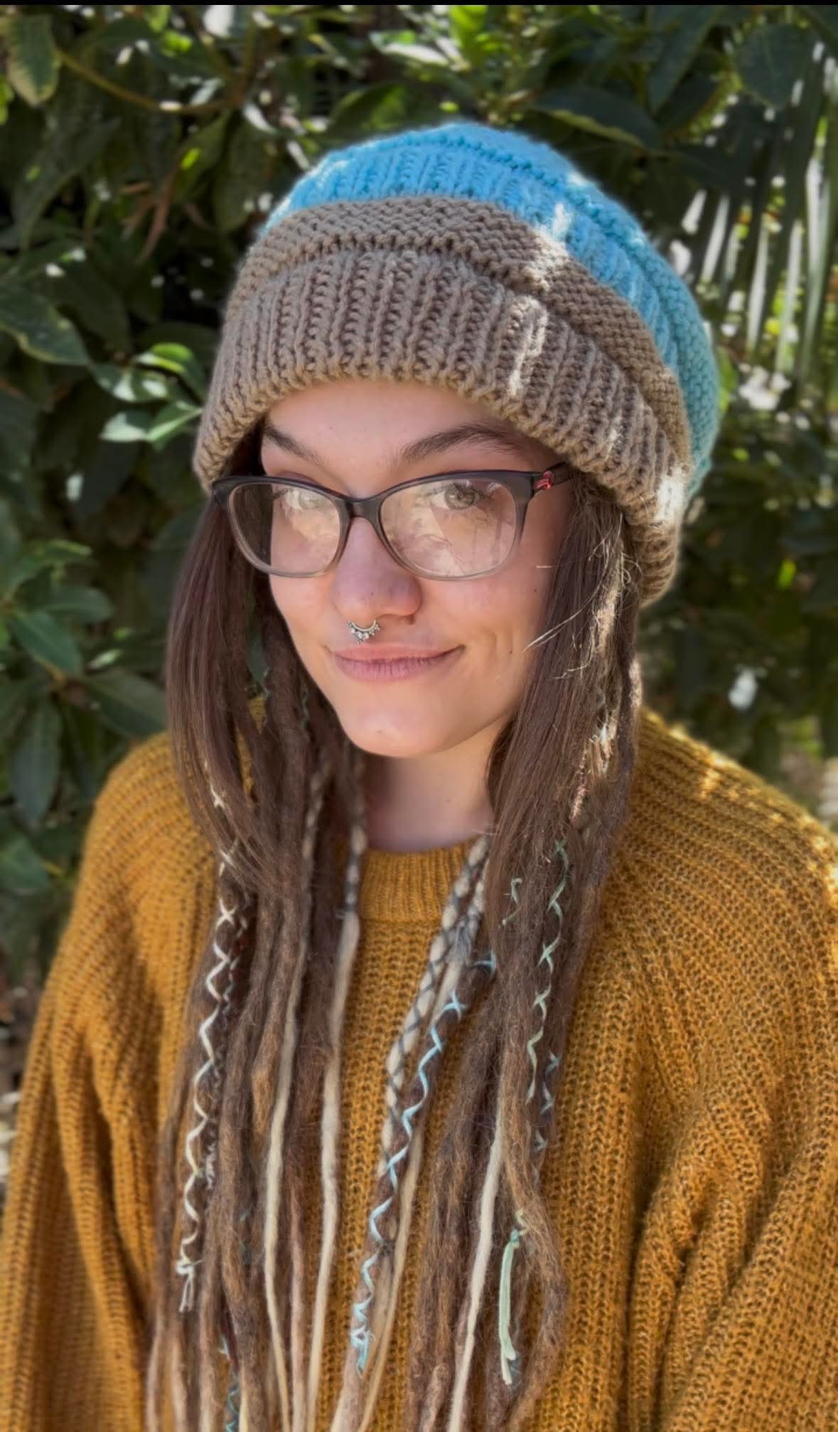 Neutral Blue Handmade Beanie