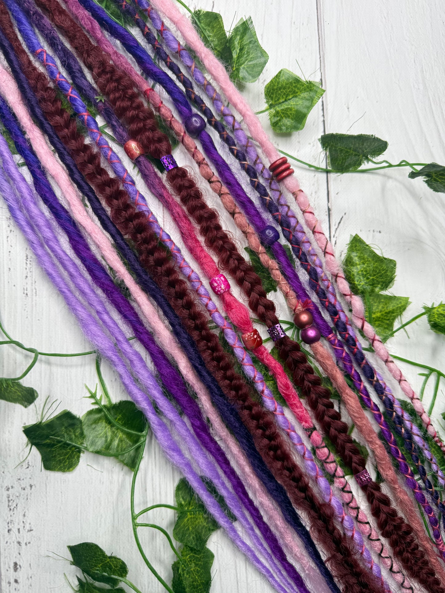 Set of 8, 58-65cm Purple Mix Synthetic Extensions