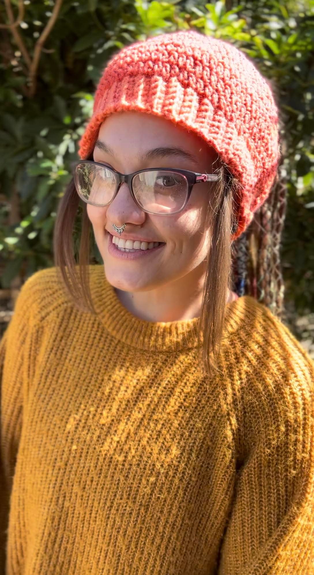 Autumn Blend Handmade Beanie With Hole