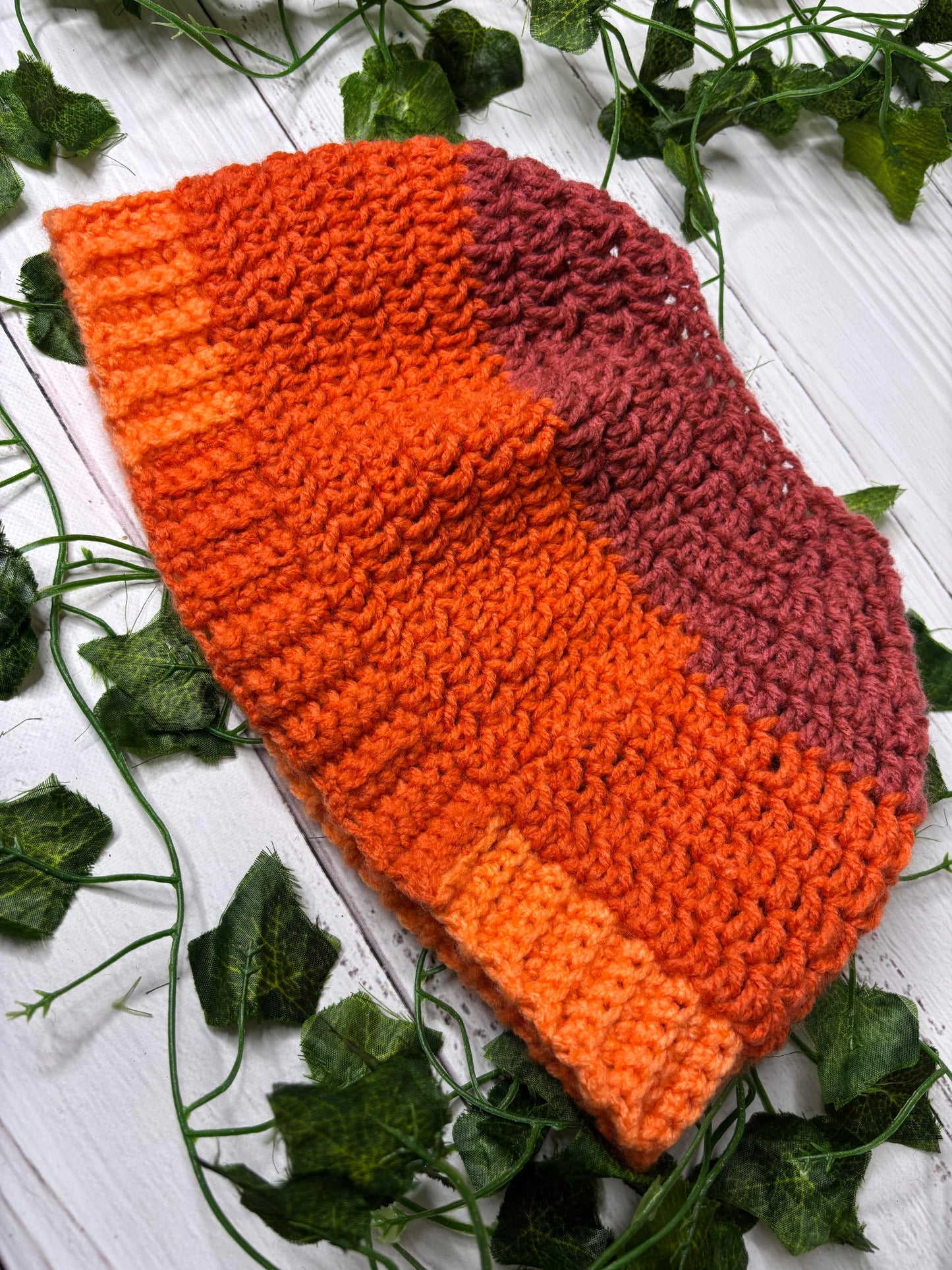 Autumn Blend Handmade Beanie With Hole