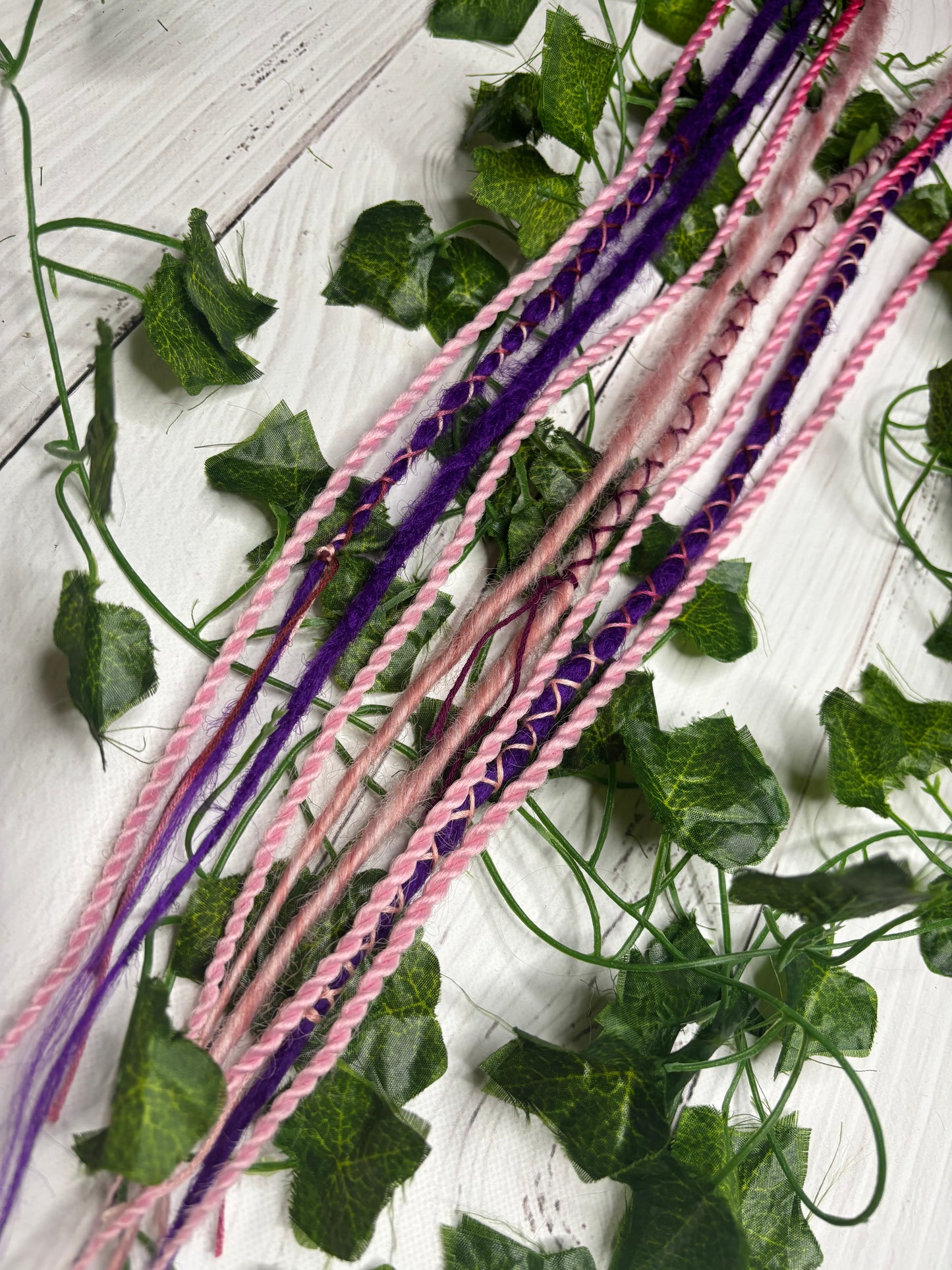 Set of 7 59-64cm Pink and Purple Synthetic Extensions (only available for online purchase)