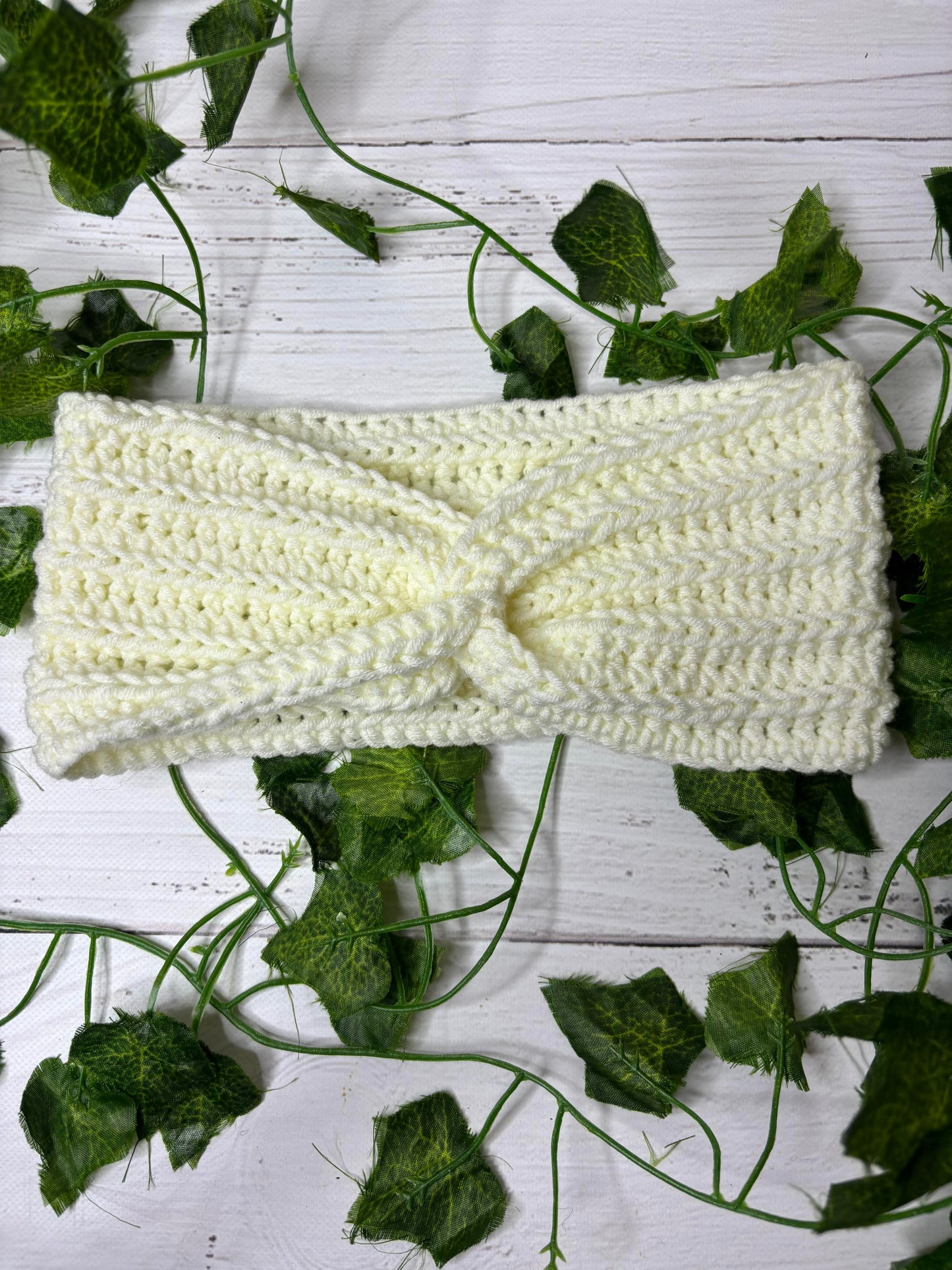 Cream White Handmade Headband