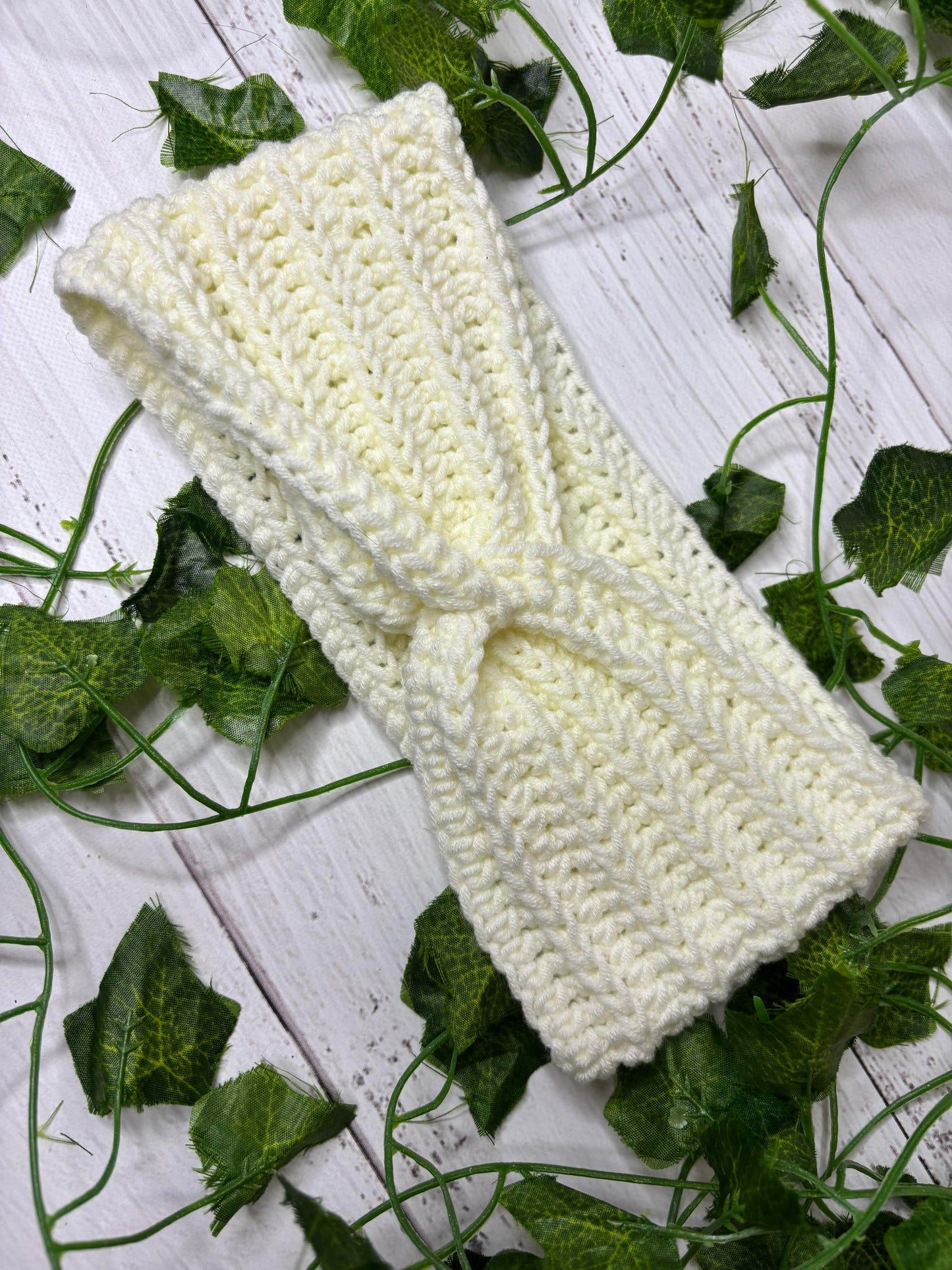 Cream White Handmade Headband