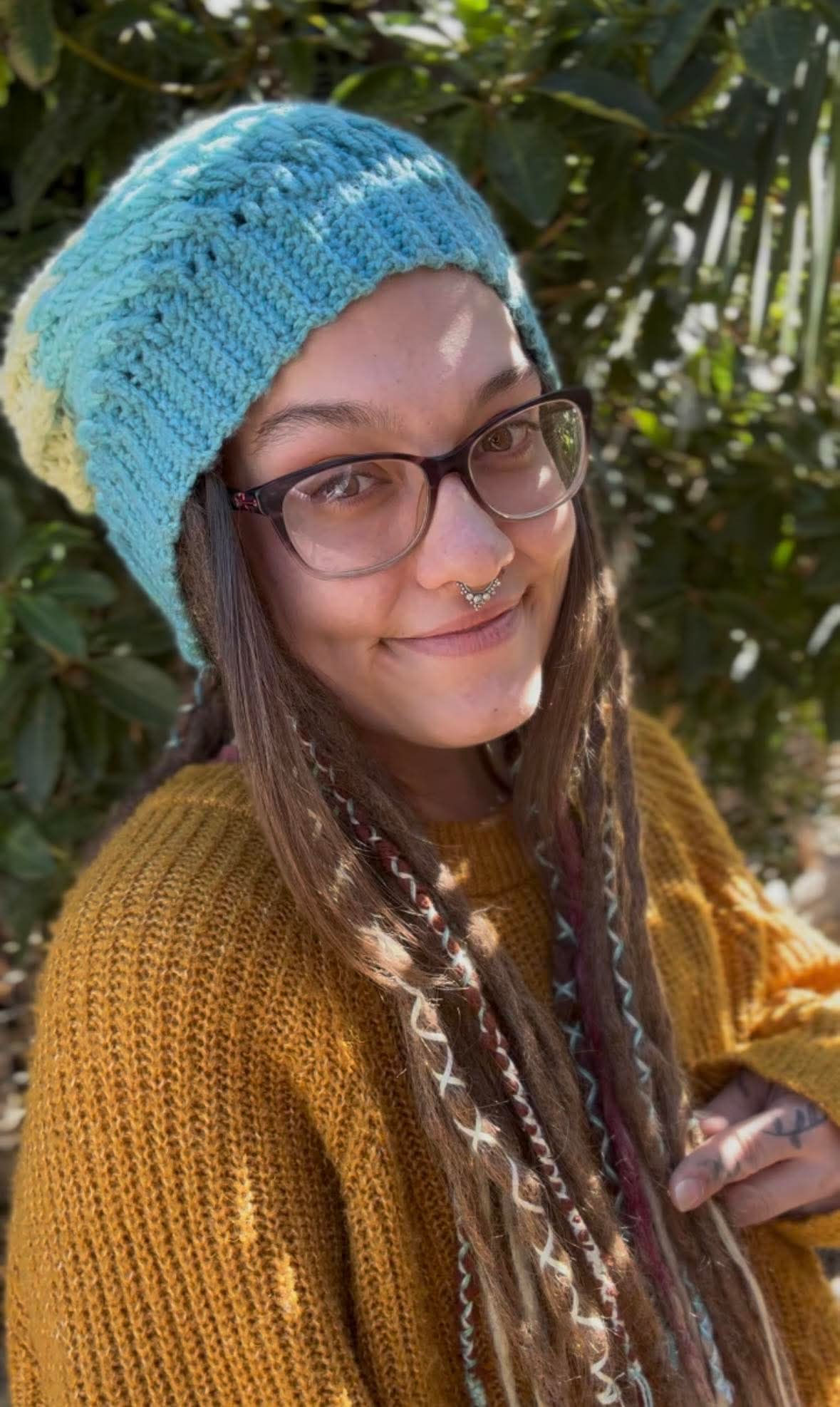 Blue Green Handmade Beanie