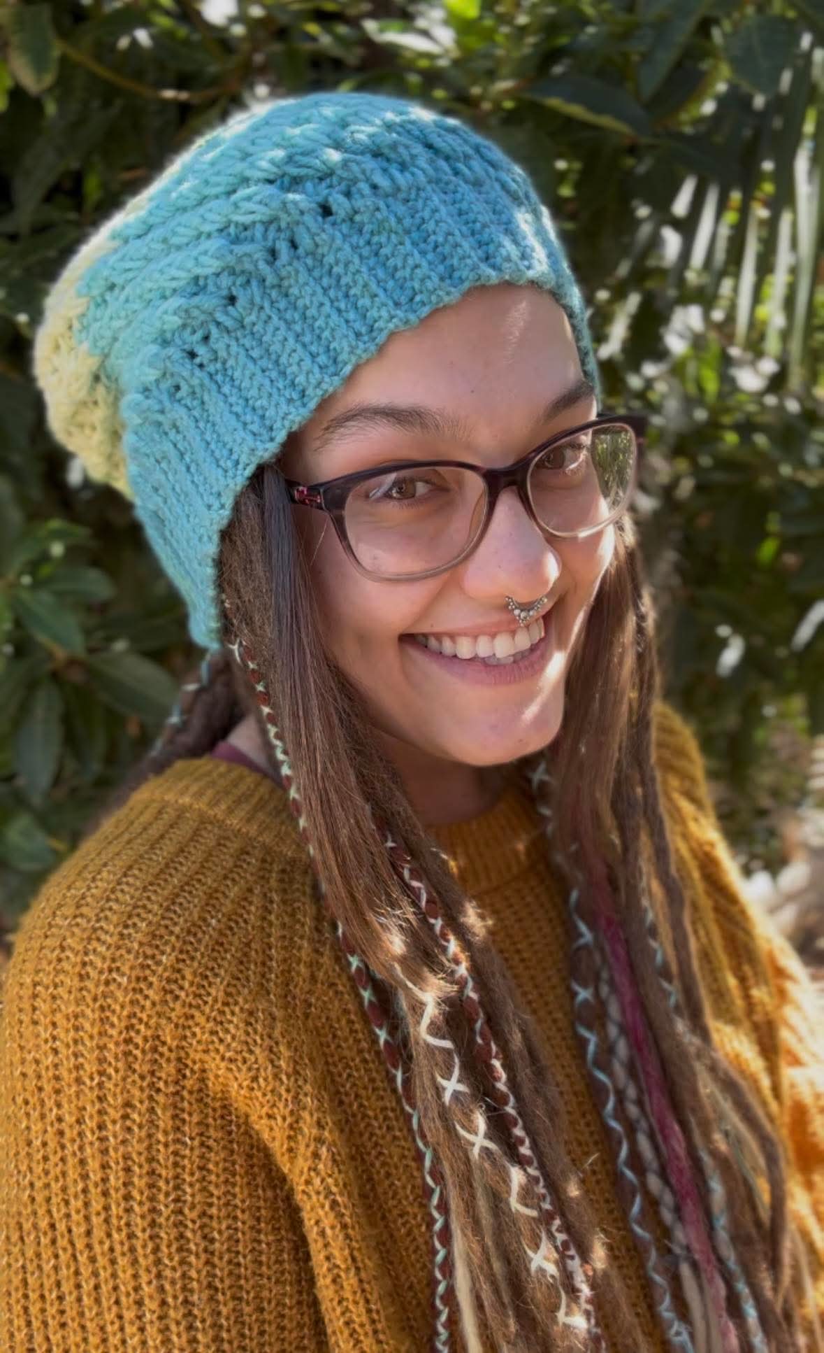 Blue Green Handmade Beanie