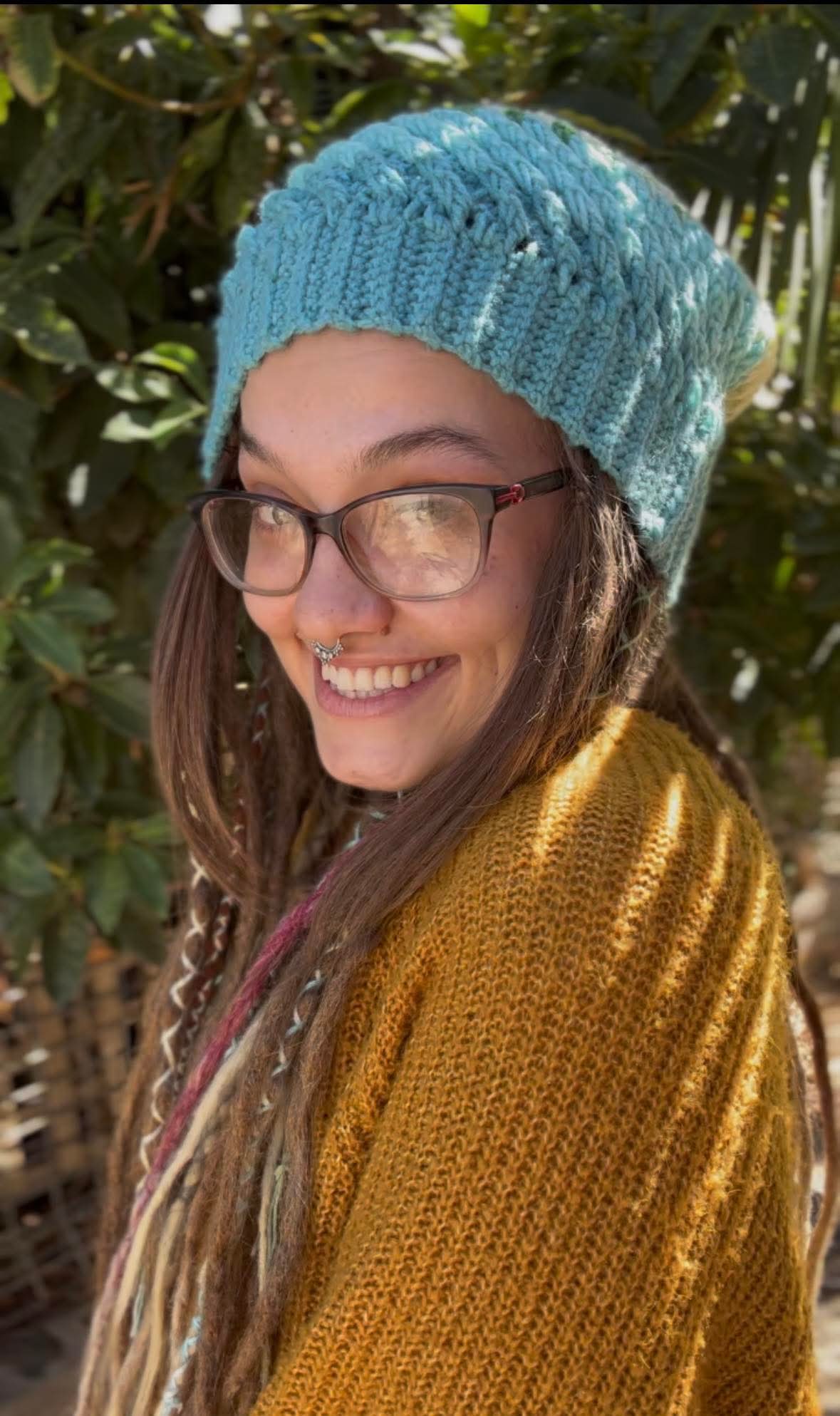 Blue Green Handmade Beanie