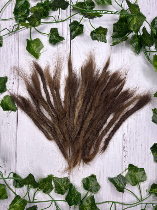 30 Natural Brown Human Hair Dreadlock Extensions