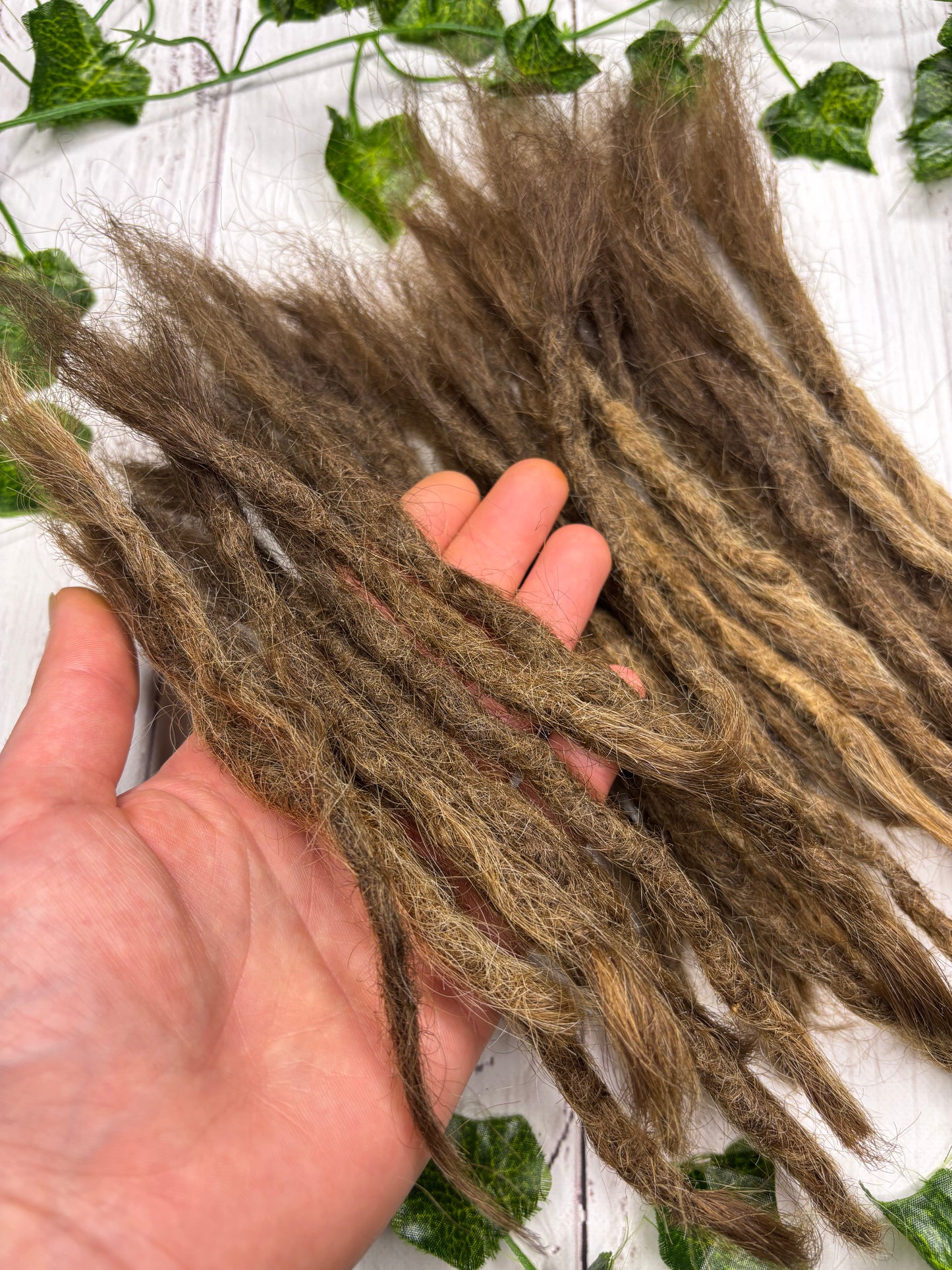 40 Natural Brown Human Hair Dreadlock Extensions
