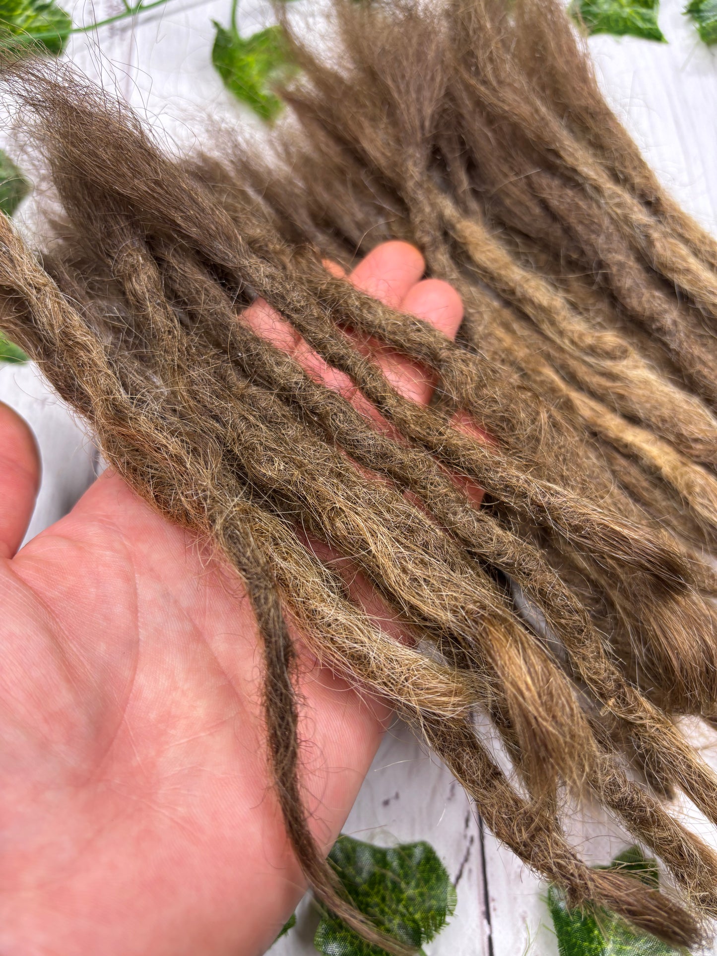 40 Natural Brown Human Hair Dreadlock Extensions