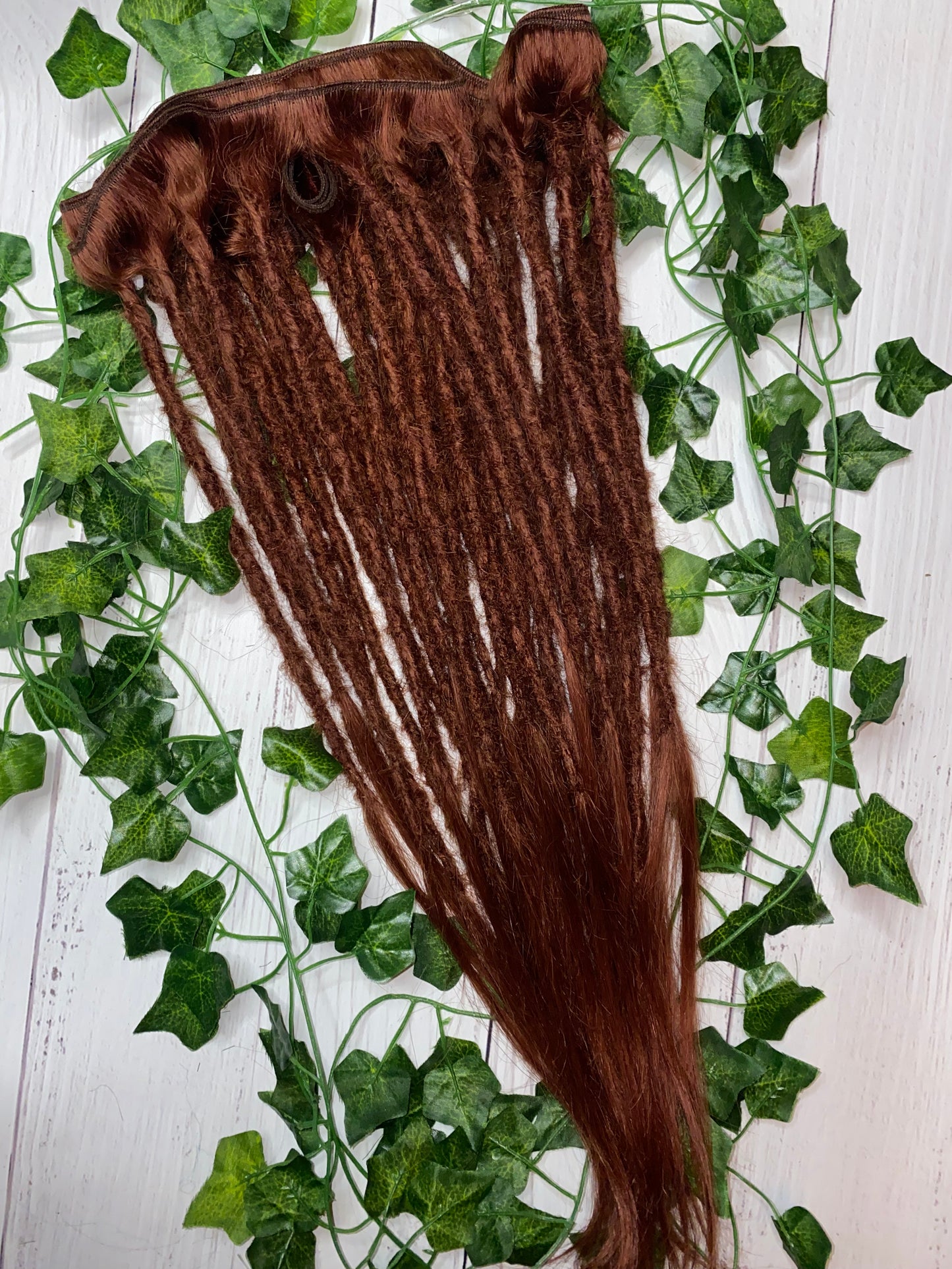 36 Red Auburn Human Hair Dreadlock Extensions (only available for online purchase)
