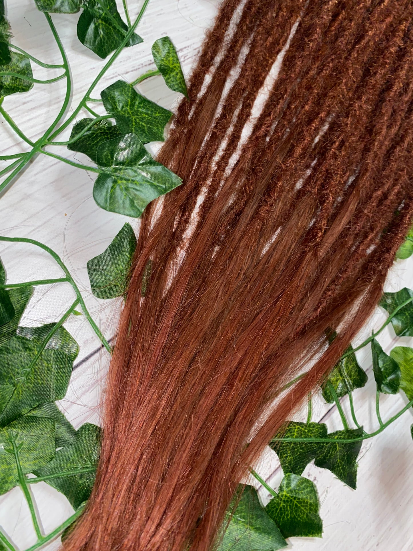 36 Red Auburn Human Hair Dreadlock Extensions (only available for online purchase)