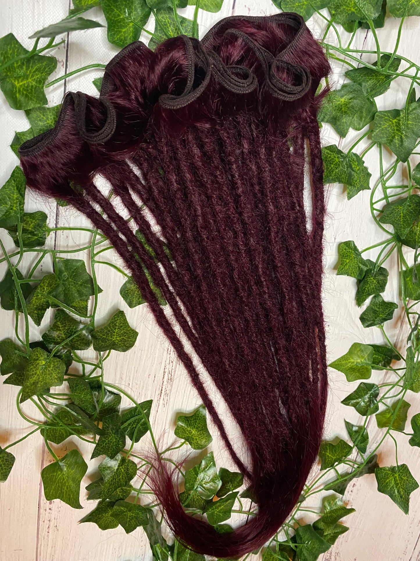 26 Red Wine Human Hair Dreadlock Extensions