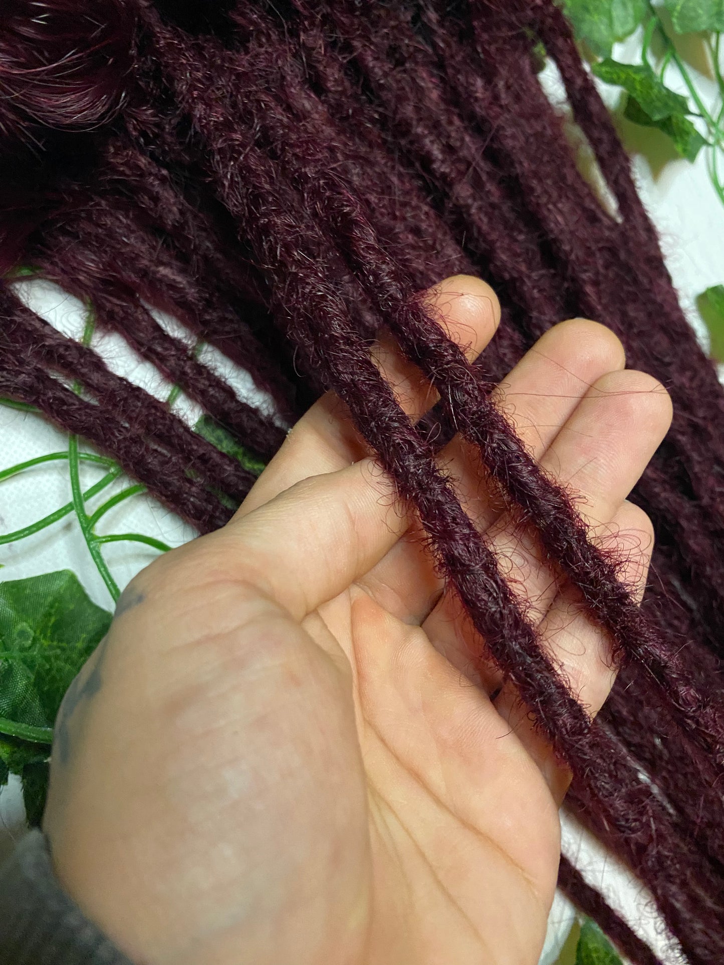 26 Red Wine Human Hair Dreadlock Extensions