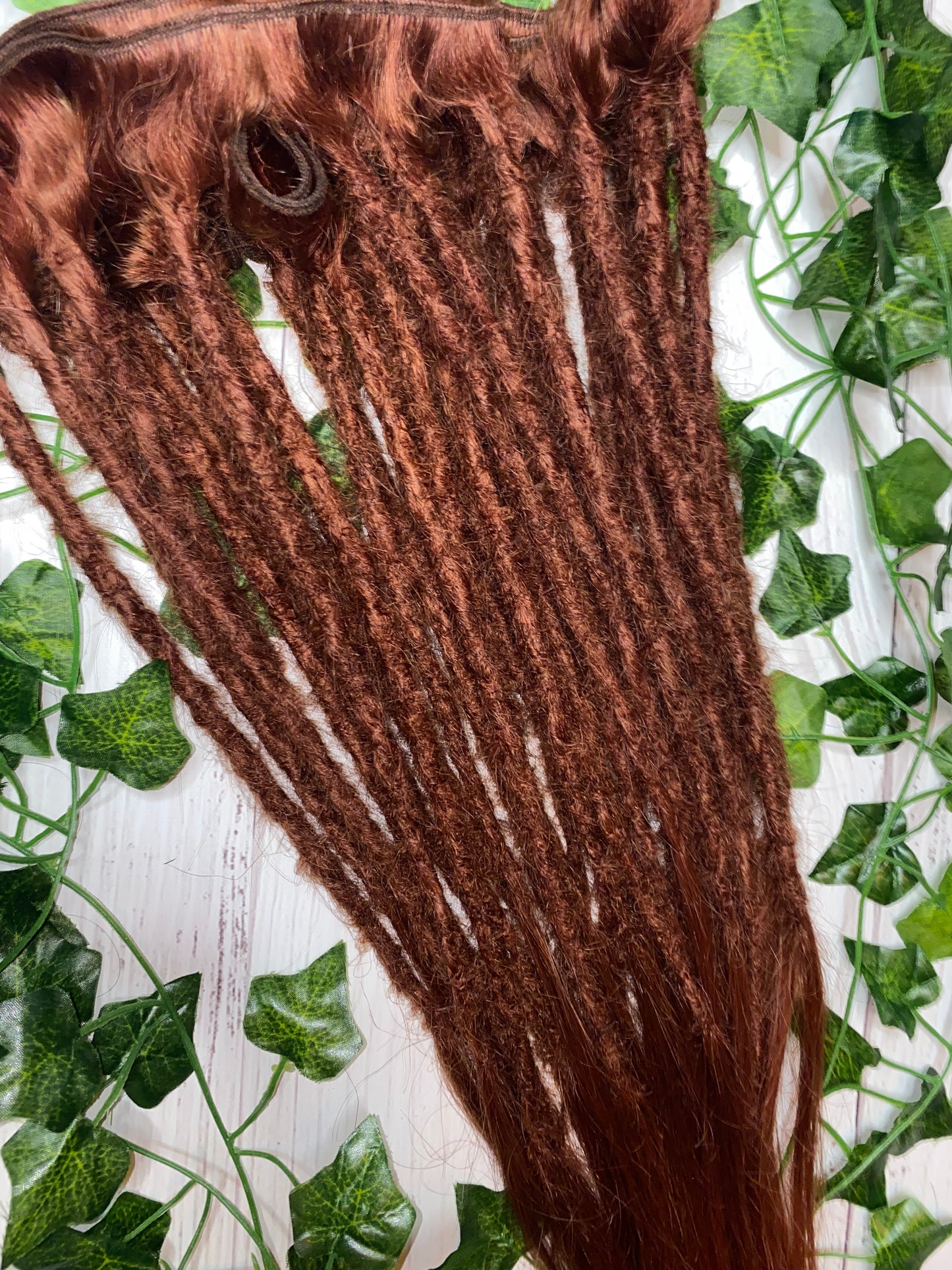 36 Red Auburn Human Hair Dreadlock Extensions (only available for online purchase)