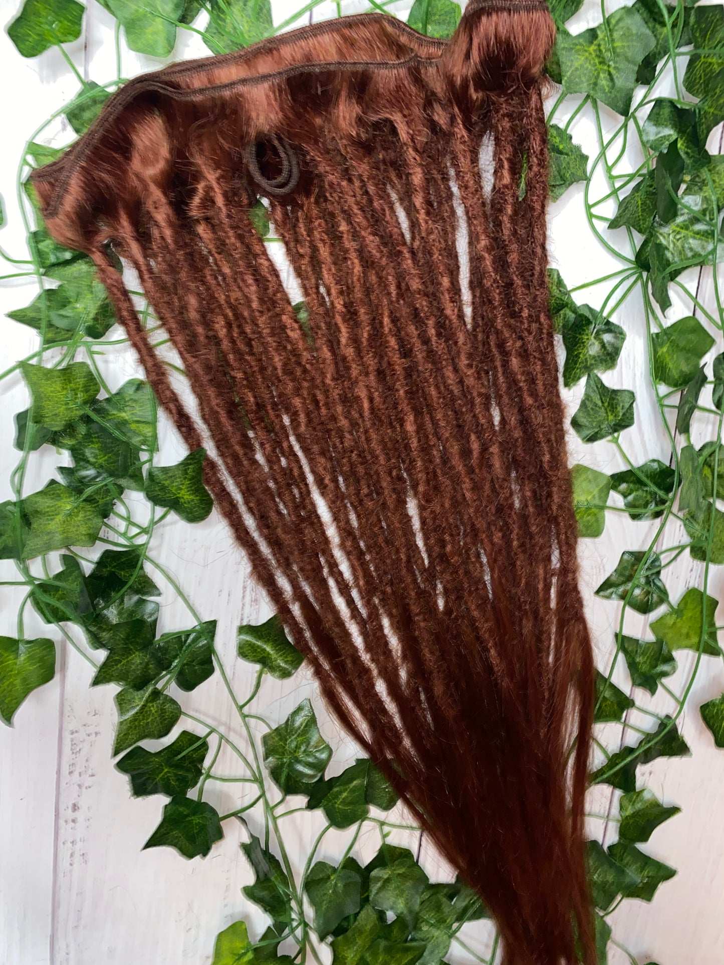 36 Red Auburn Human Hair Dreadlock Extensions (only available for online purchase)
