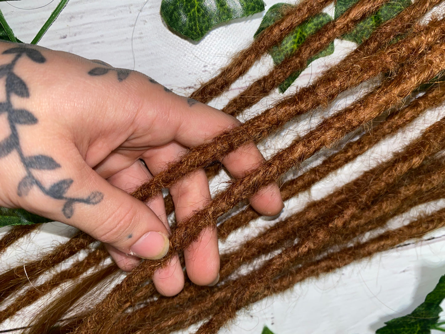 13 Ginger Human Hair Dreadlock Extensions
