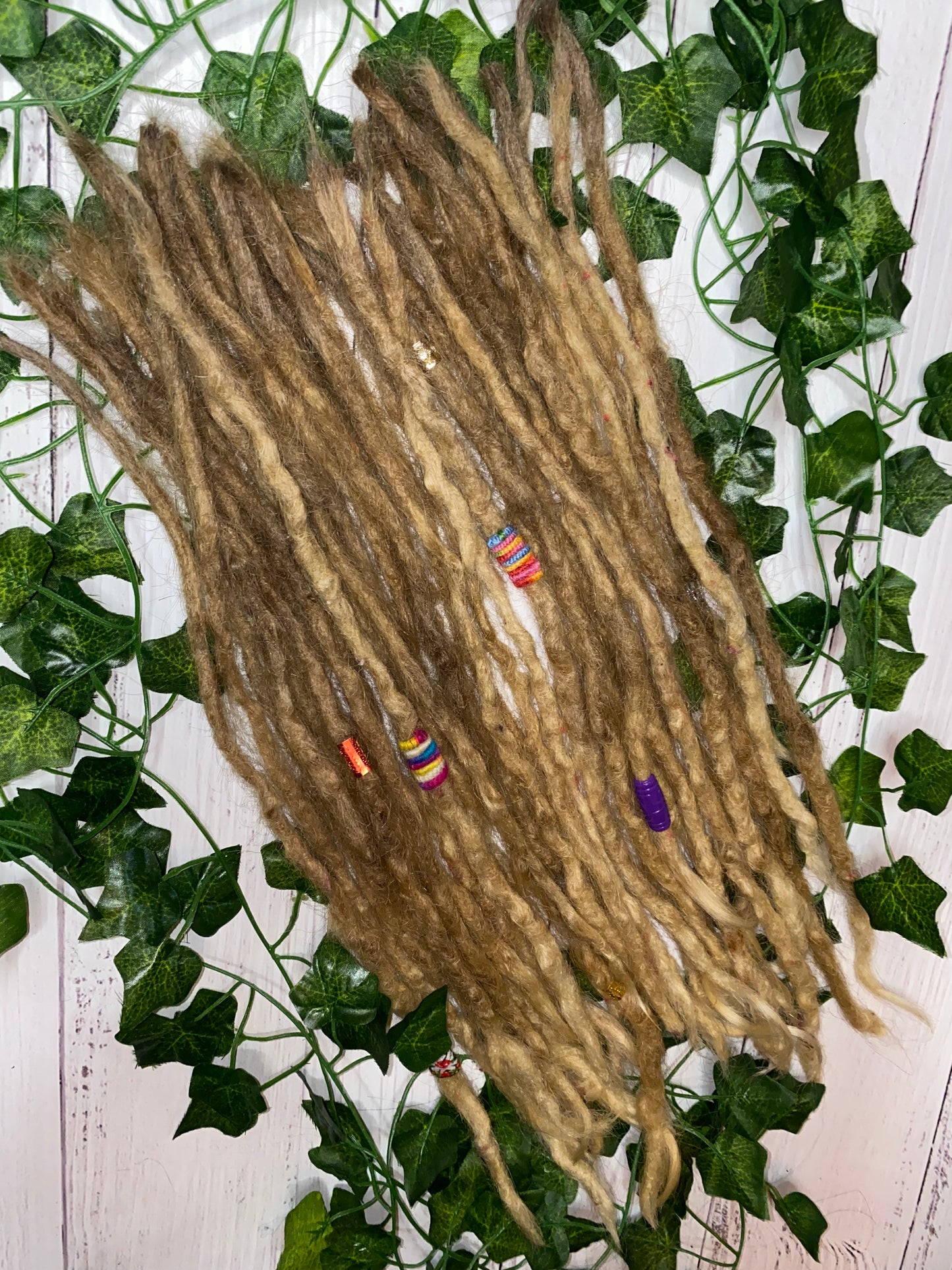 29 Natural Blonde Human Hair Dreadlock Extensions