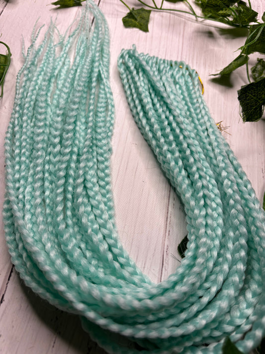 Pastel Blue Reusable Braids