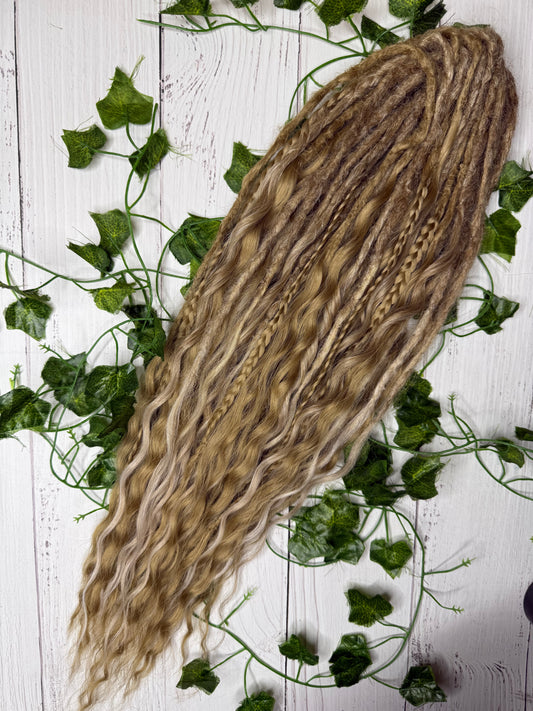 Set of 26, 55-61cm Blonde Harmony Mixed Texture Synthetic Extensions