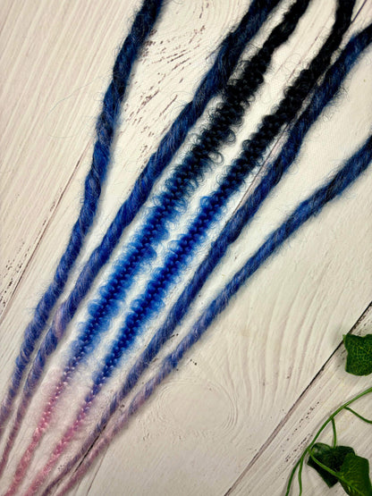 Set of 3, 55-60cm Blue Pink and Grey Synthetic Extensions (only available for online purchase)